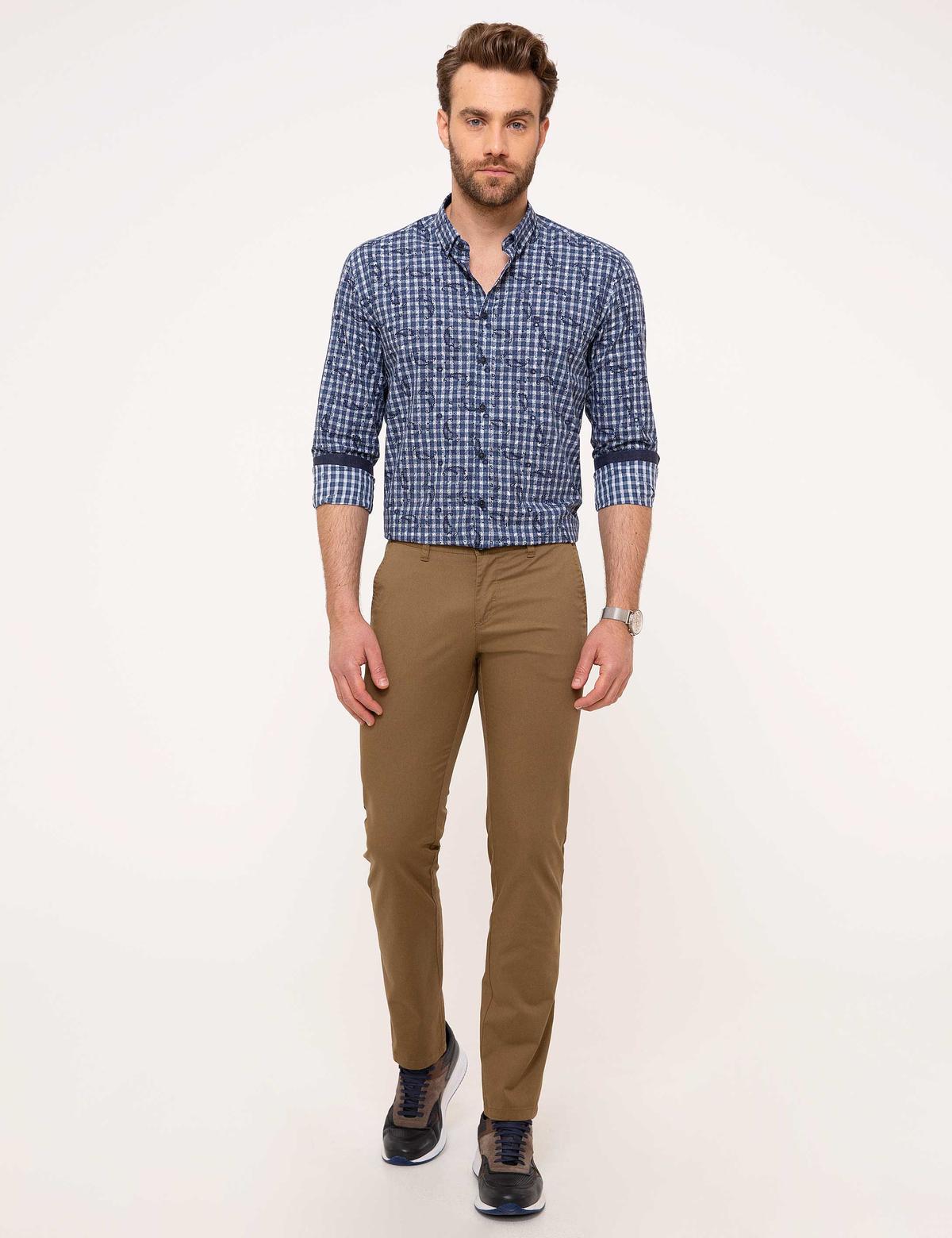 Camel Slim Fit Chino Pantolon