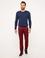 Bordo Slim Fit Kanvas Pantolon