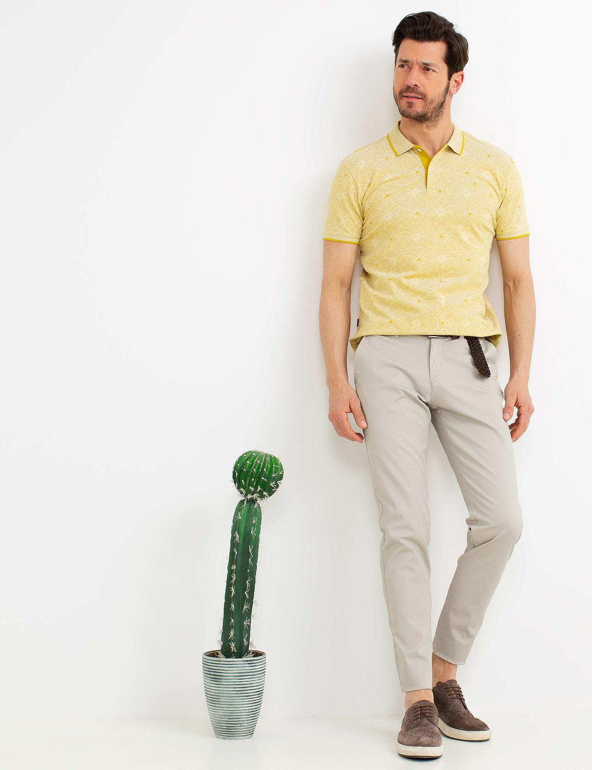 Sarı Slim Fit Tişört
