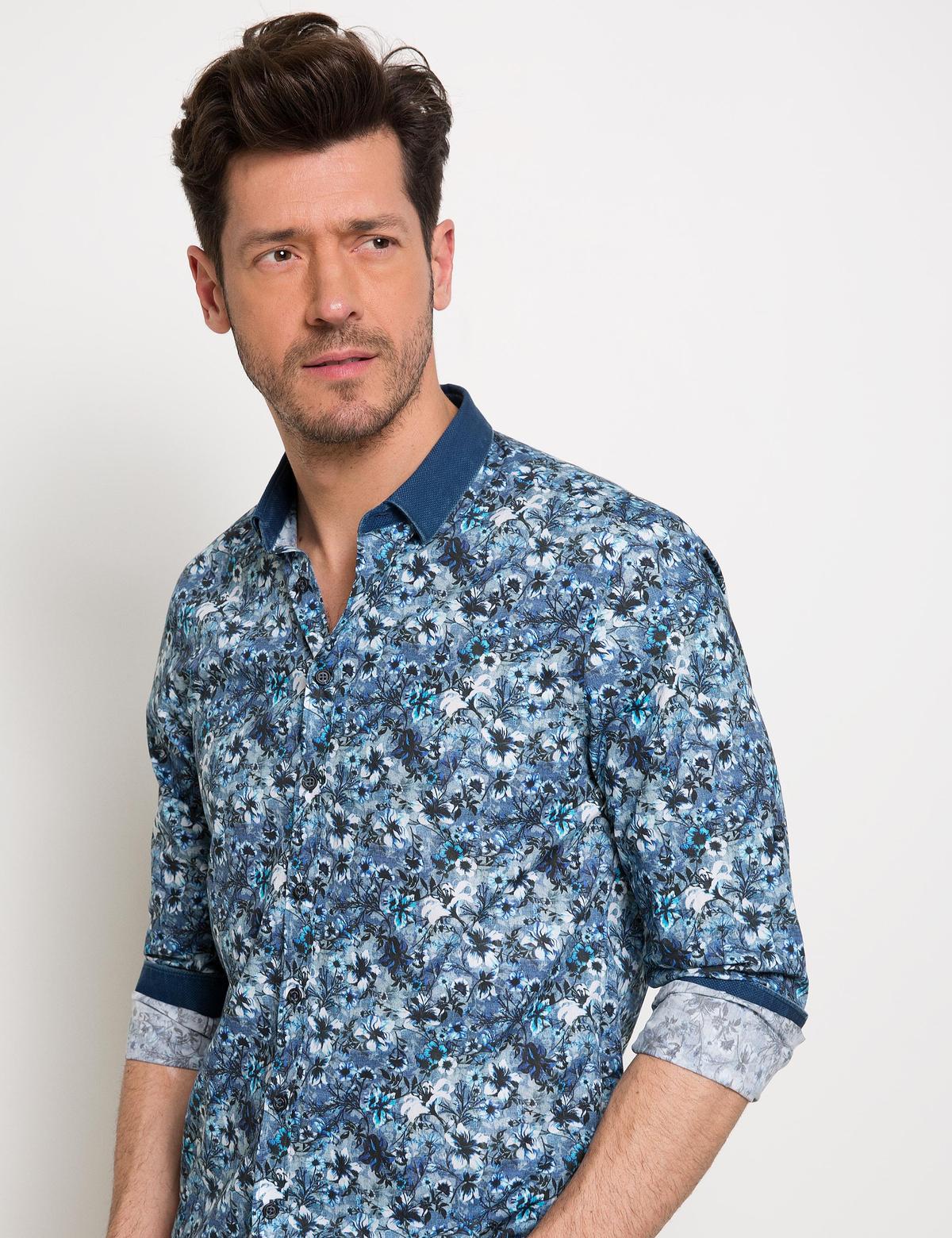 Lacivert Slim Fit Gömlek