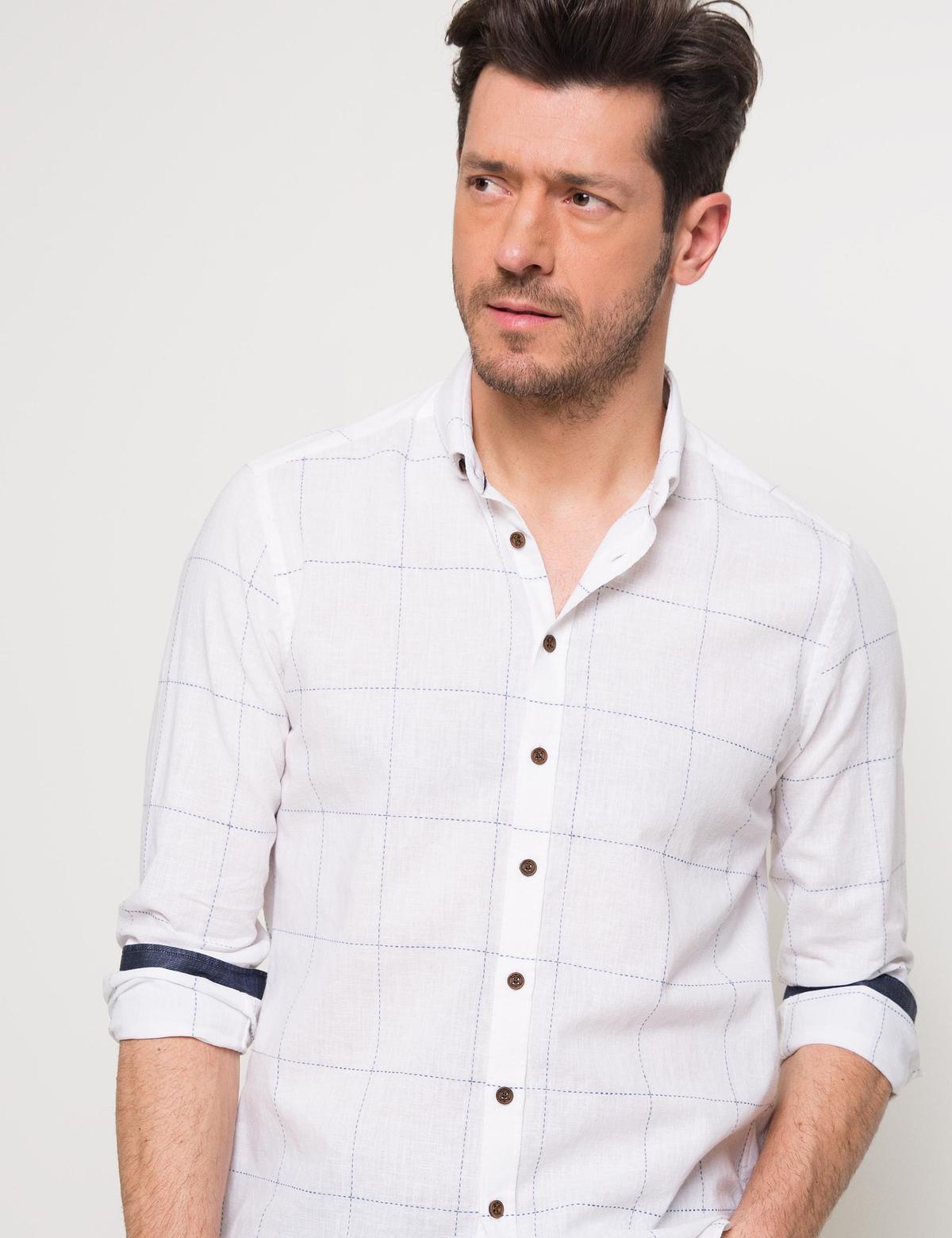Beyaz Slim Fit Gömlek