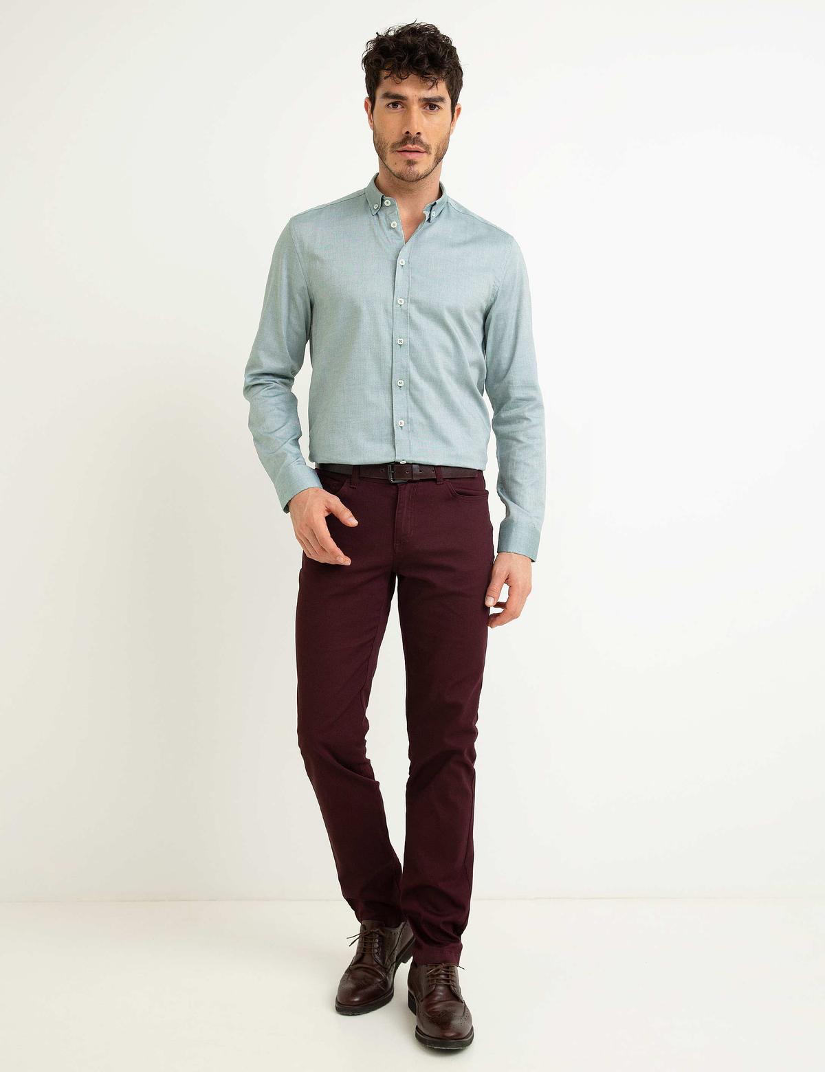 Yeşil Slim Fit Gömlek