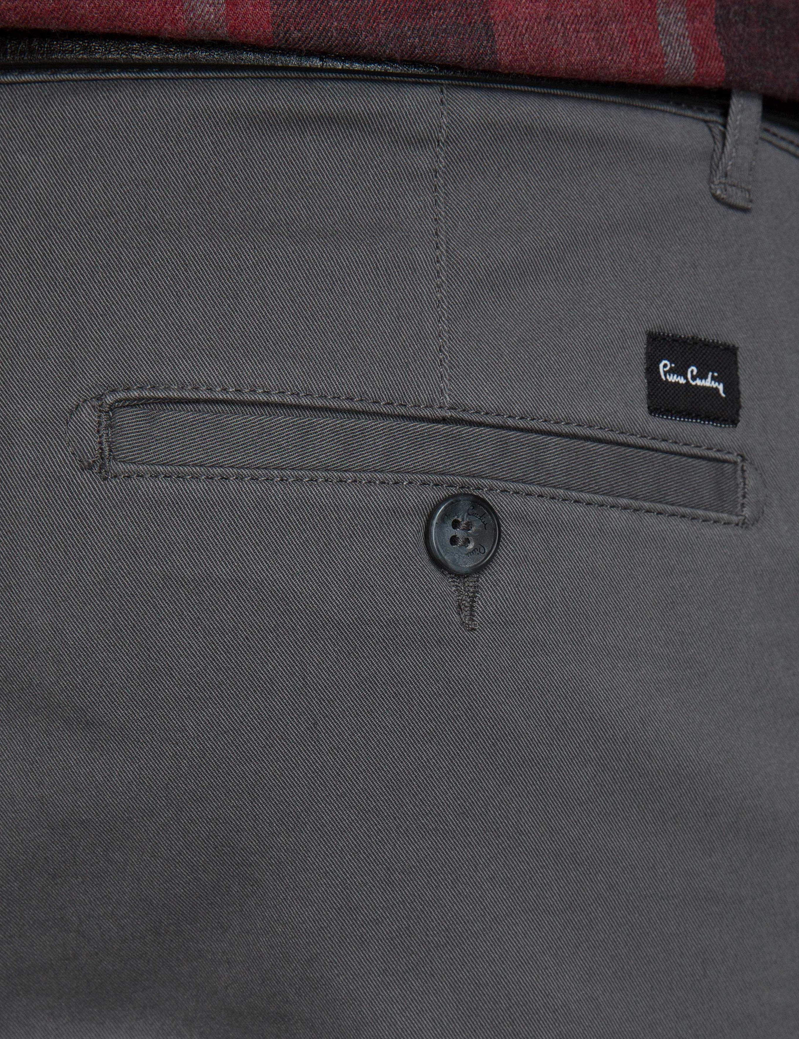 Antrasit Slim Fit Kanvas Pantolon