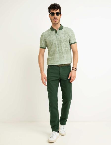 Yeşil Slim Fit Polo Yaka T-Shirt