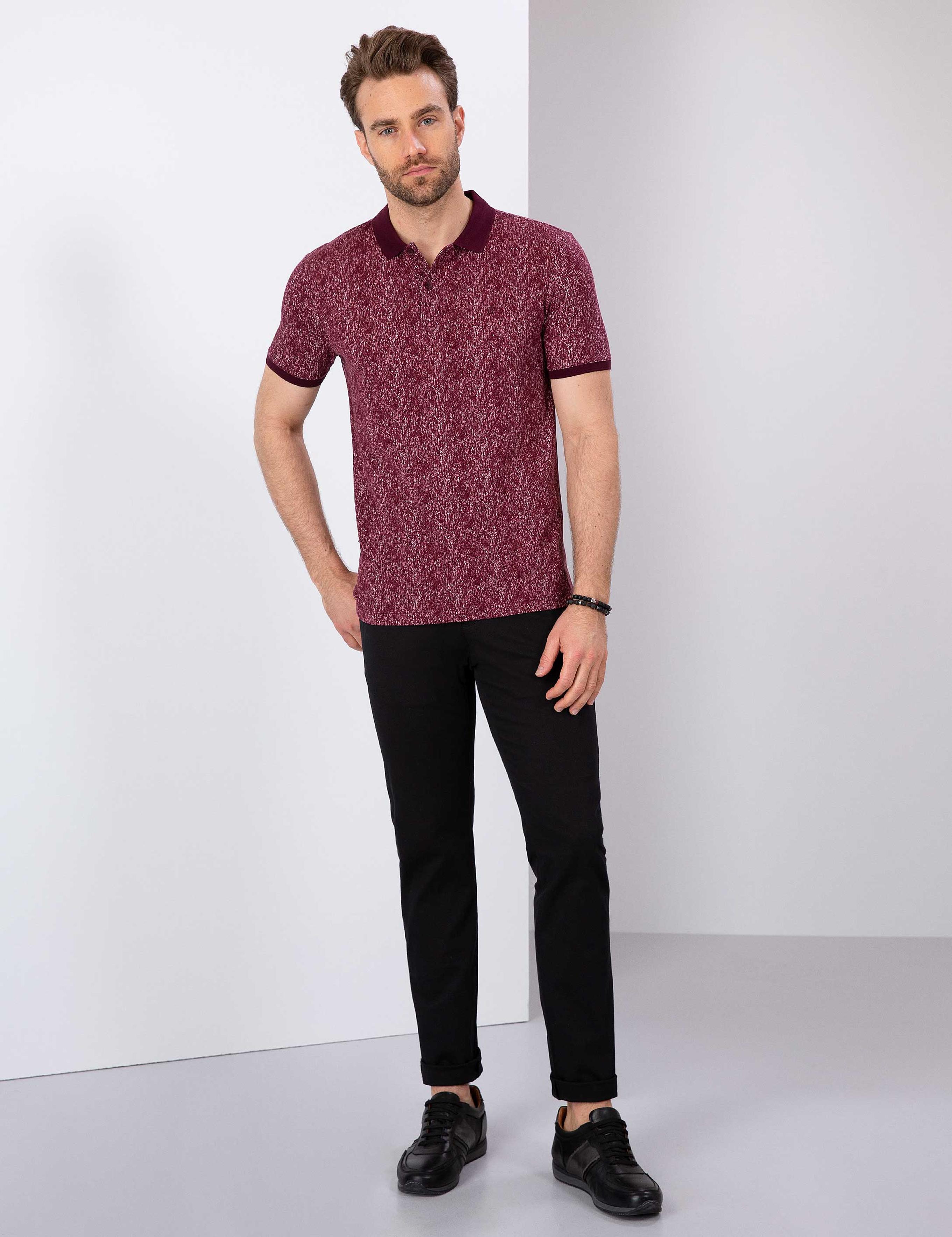 Bordo Slim Fit Tişört