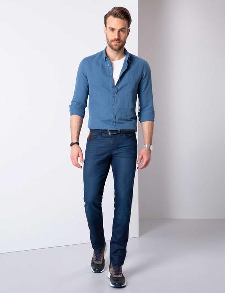 İndigo Slim Fit Denim Pantolon