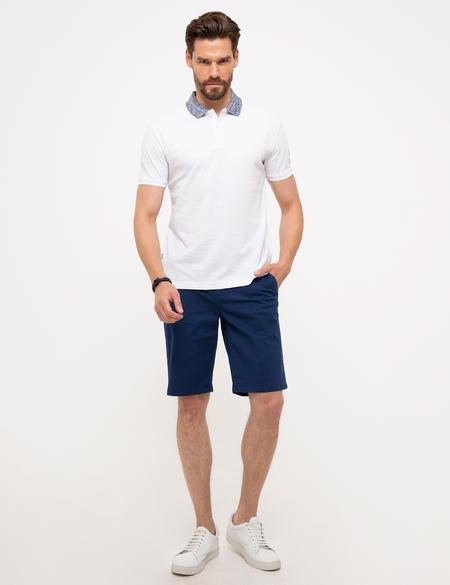 Koyu Mavi Standart Fit Bermuda Şort