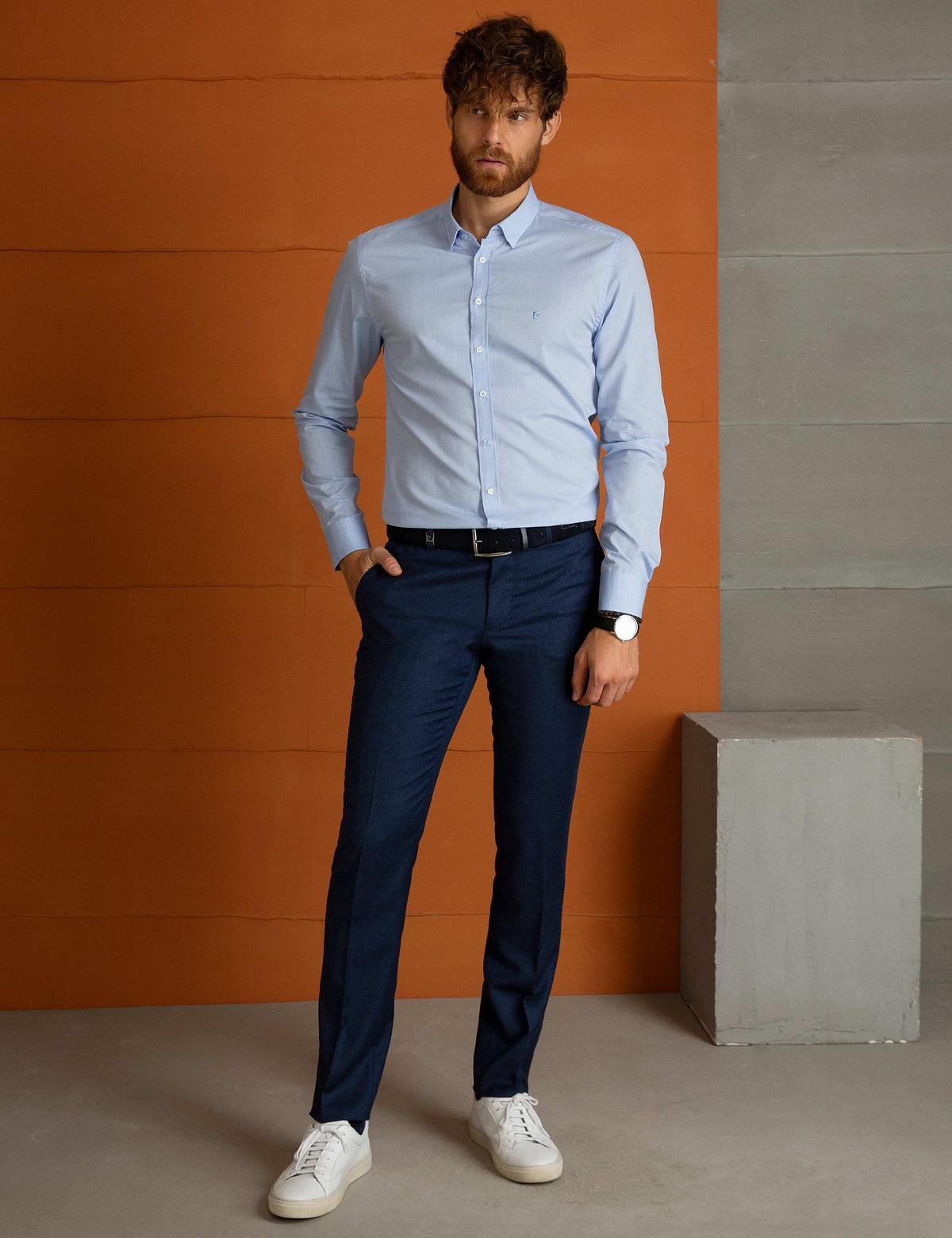Açık Mavi Slim Fit Gömlek