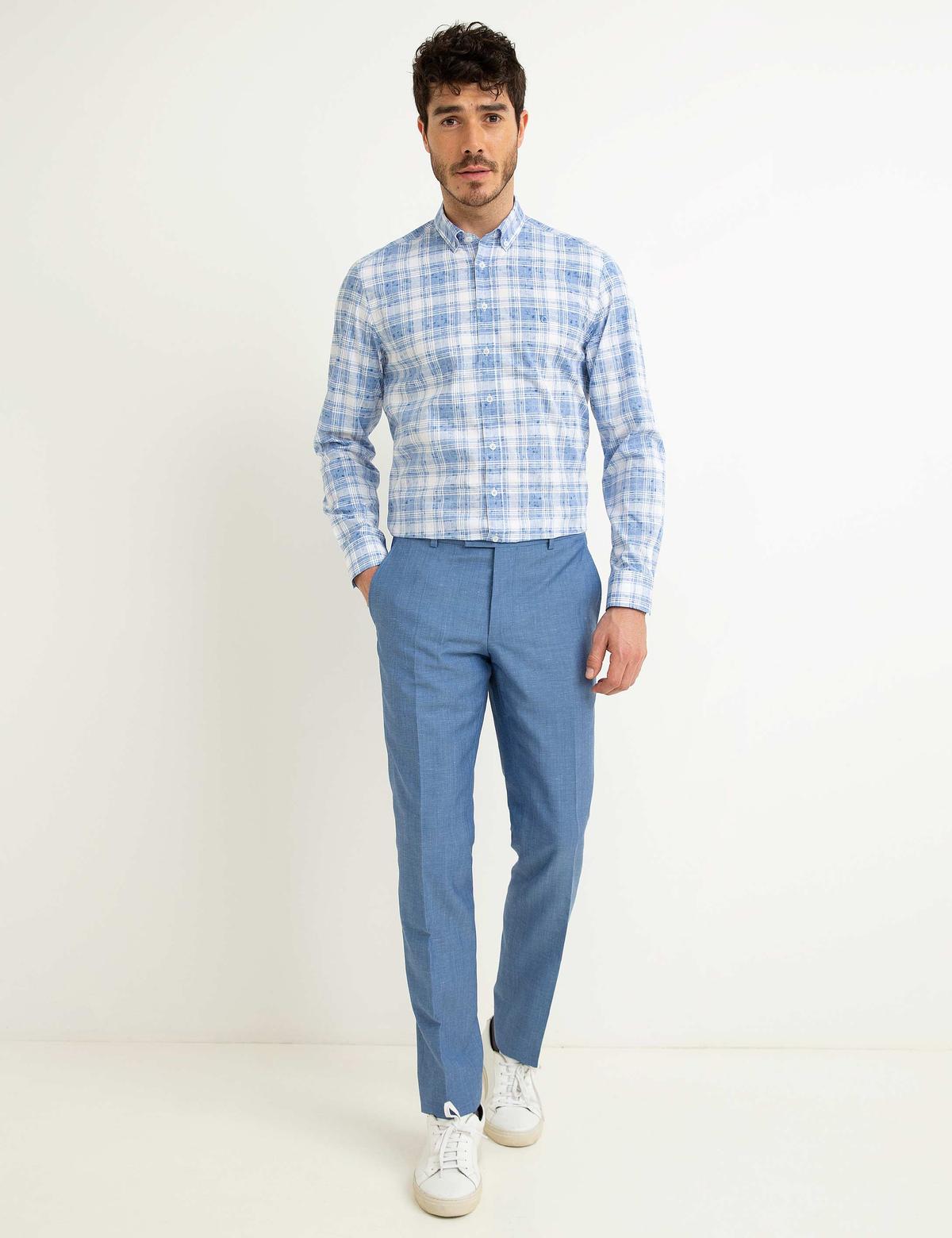 Mavi Slim Fit Gömlek