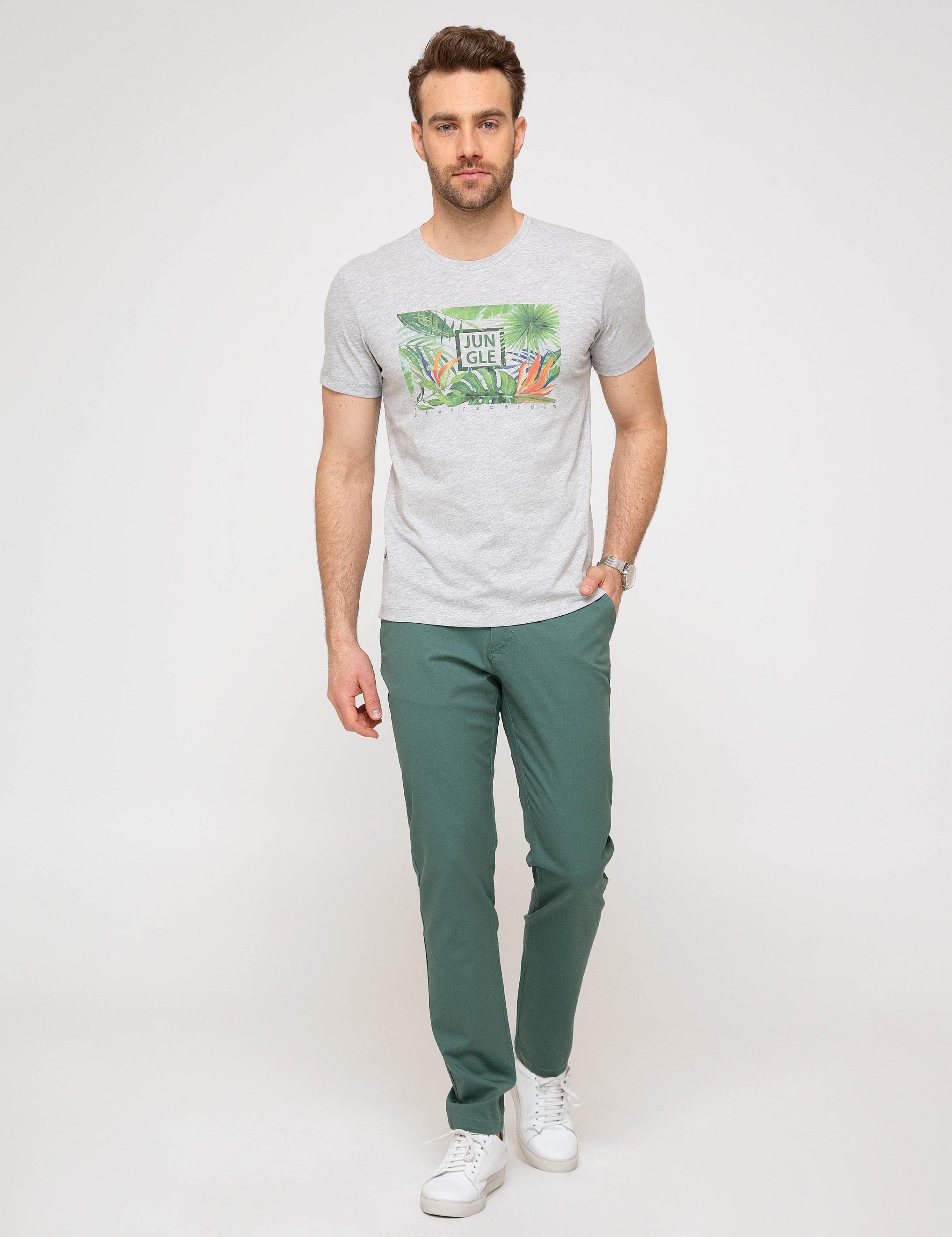 Yeşil Slim Fit Kanvas Pantolon