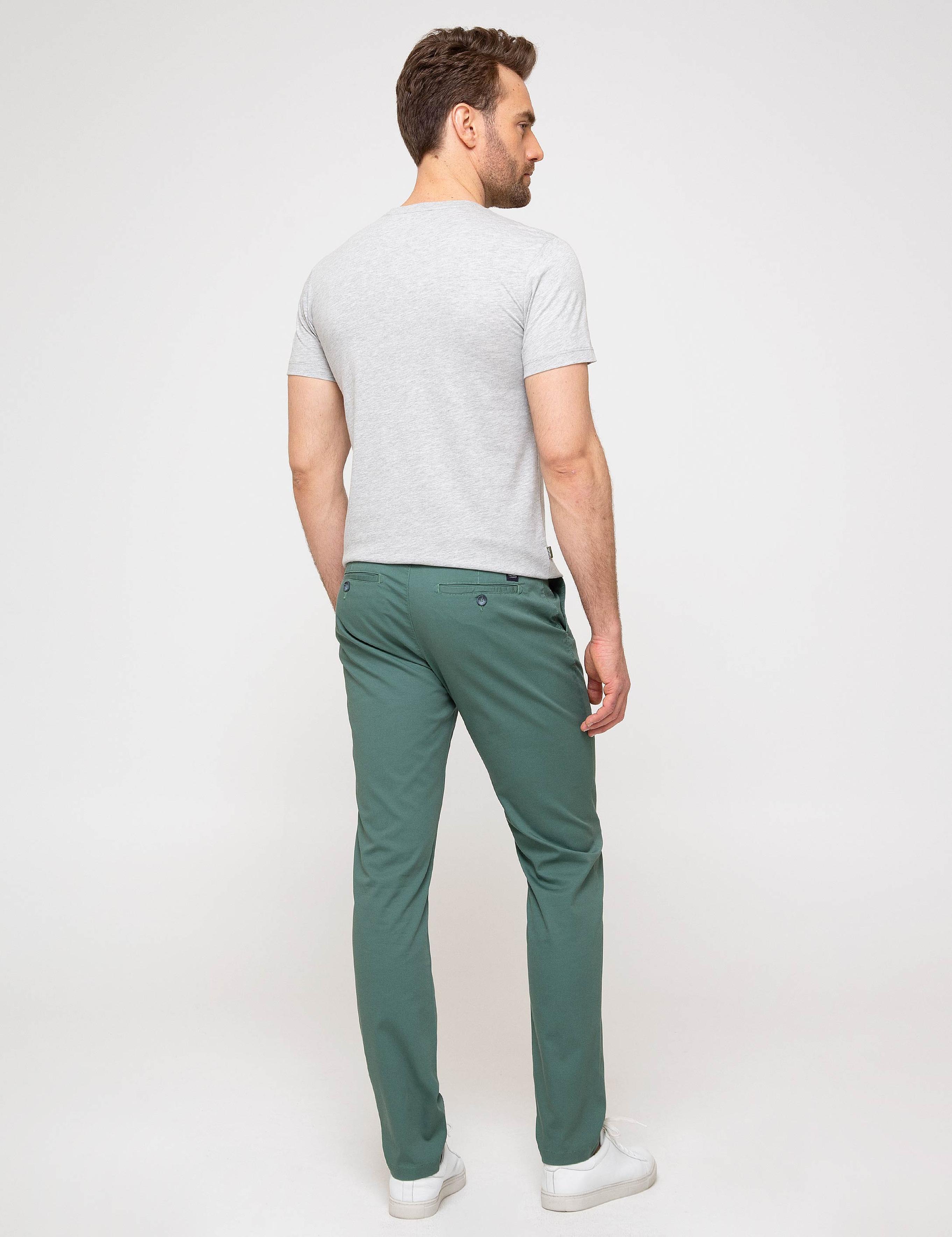 Yeşil Slim Fit Kanvas Pantolon
