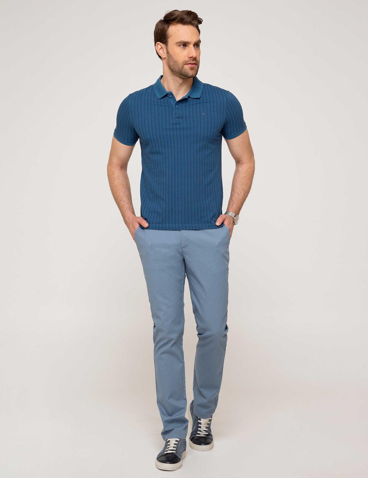 Koyu Mavi Slim Fit Chino Pantolon