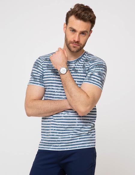 İndigo Slim Fit Bisiklet Yaka T-Shirt