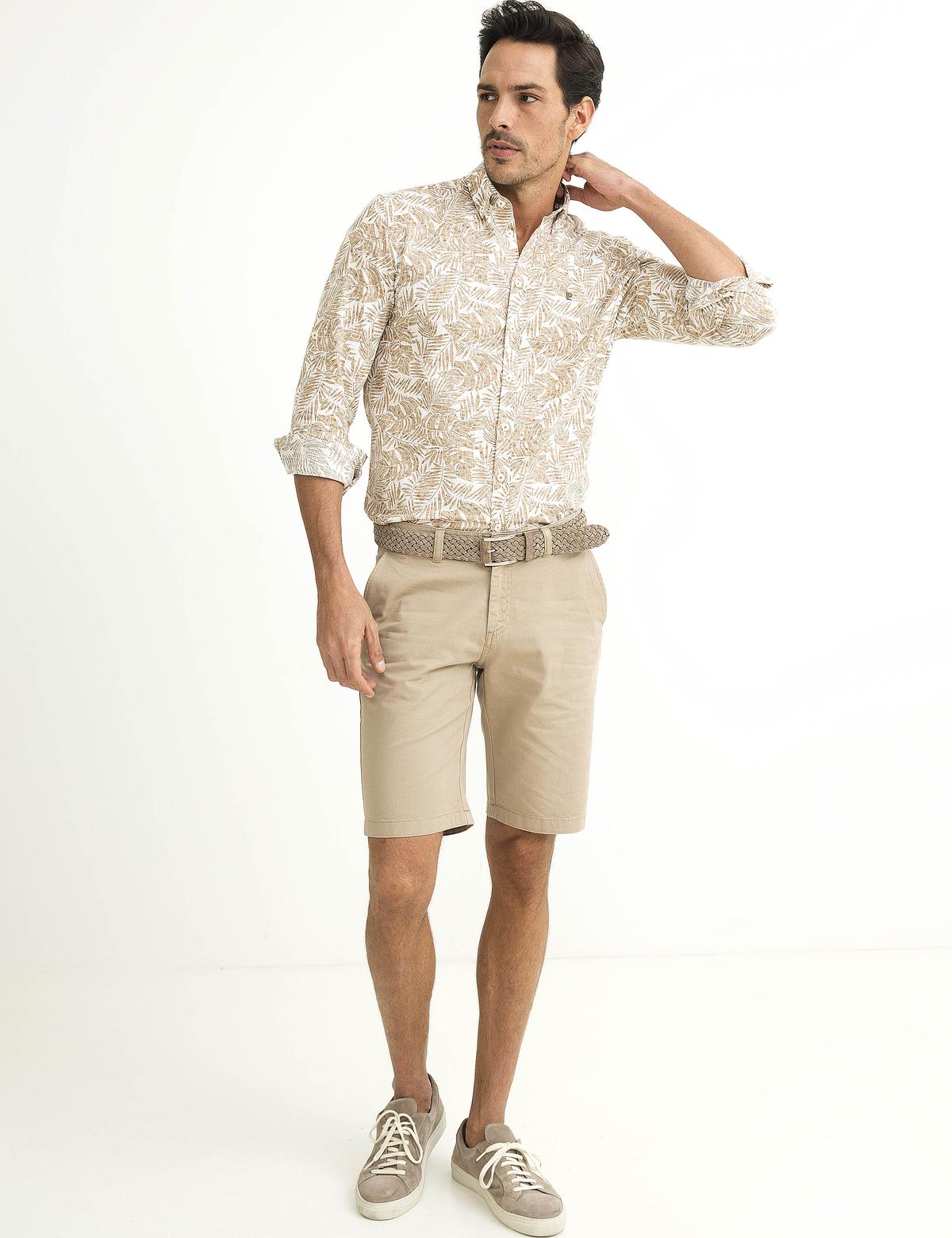 Camel Standart Fit Bermuda Şort