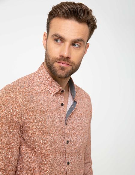 Açık Kahverengi Slim Fit Gömlek