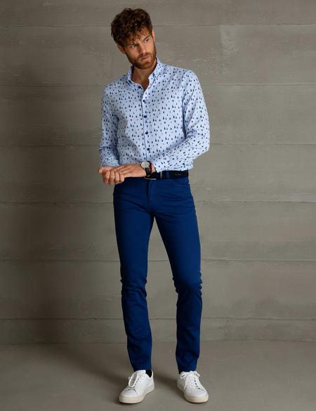 Mavi Slim Fit Uzun Kollu Gömlek