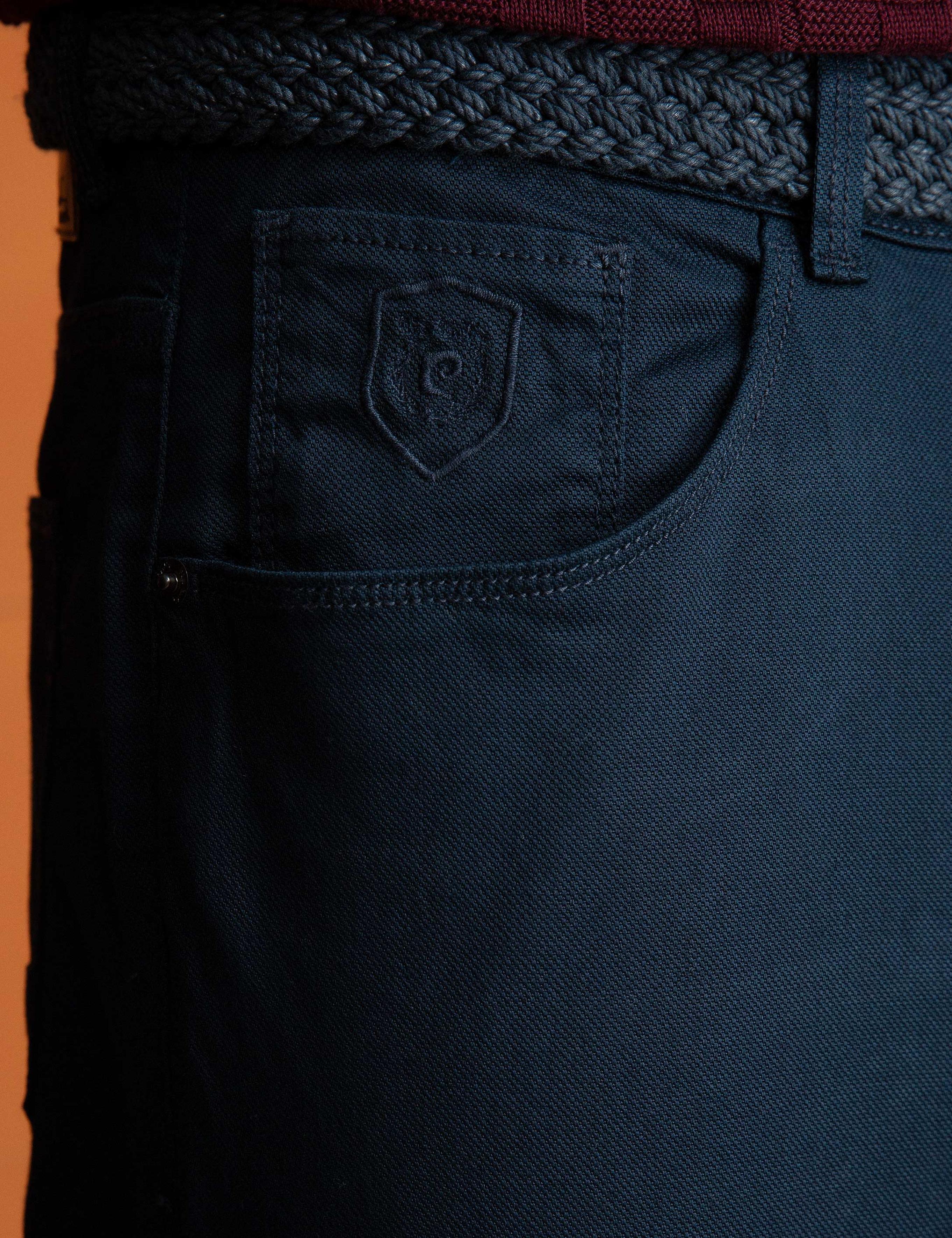 Lacivert Slim Fit Chino Pantolon