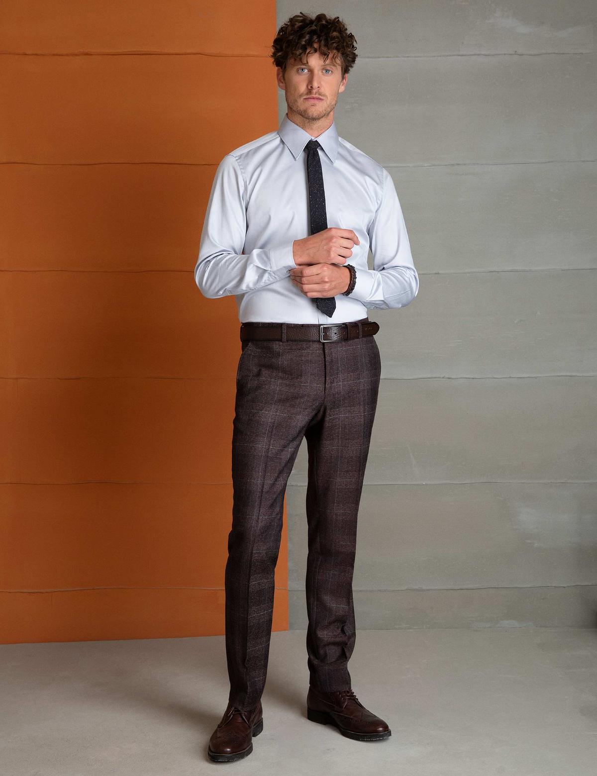 Gri Slim Fit Gömlek