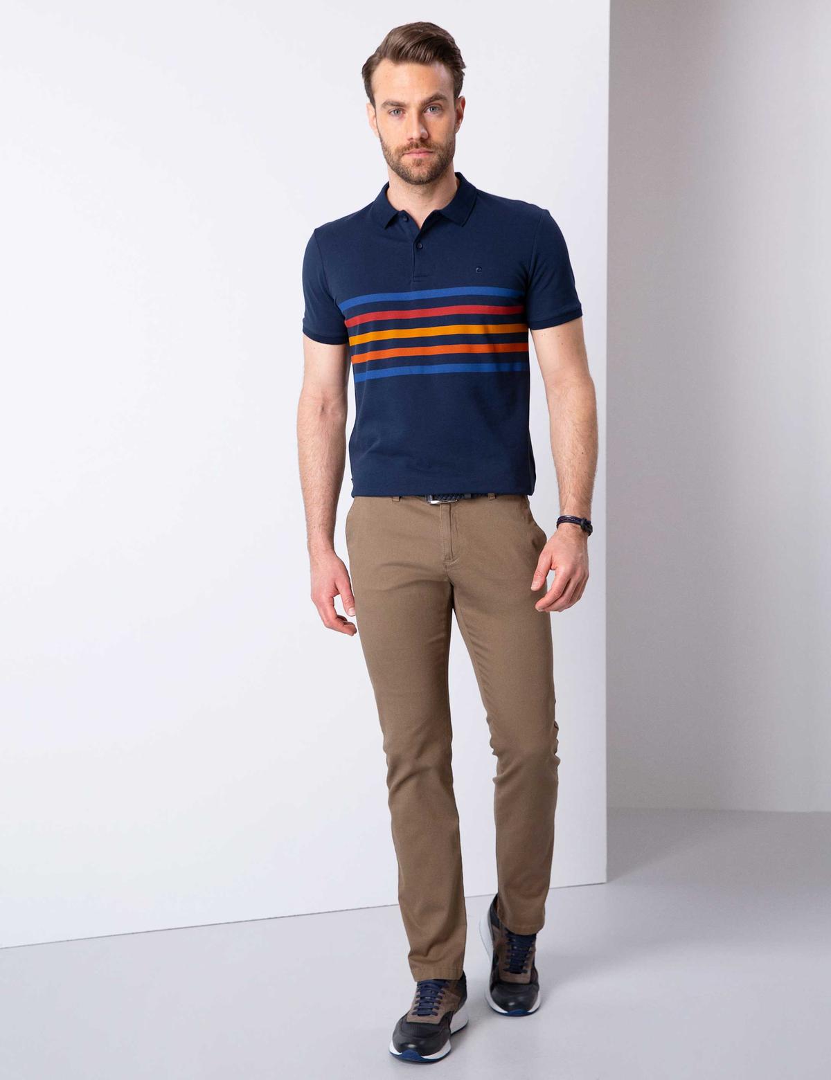 Açık Kahverengi Slim Fit Chino Pantolon