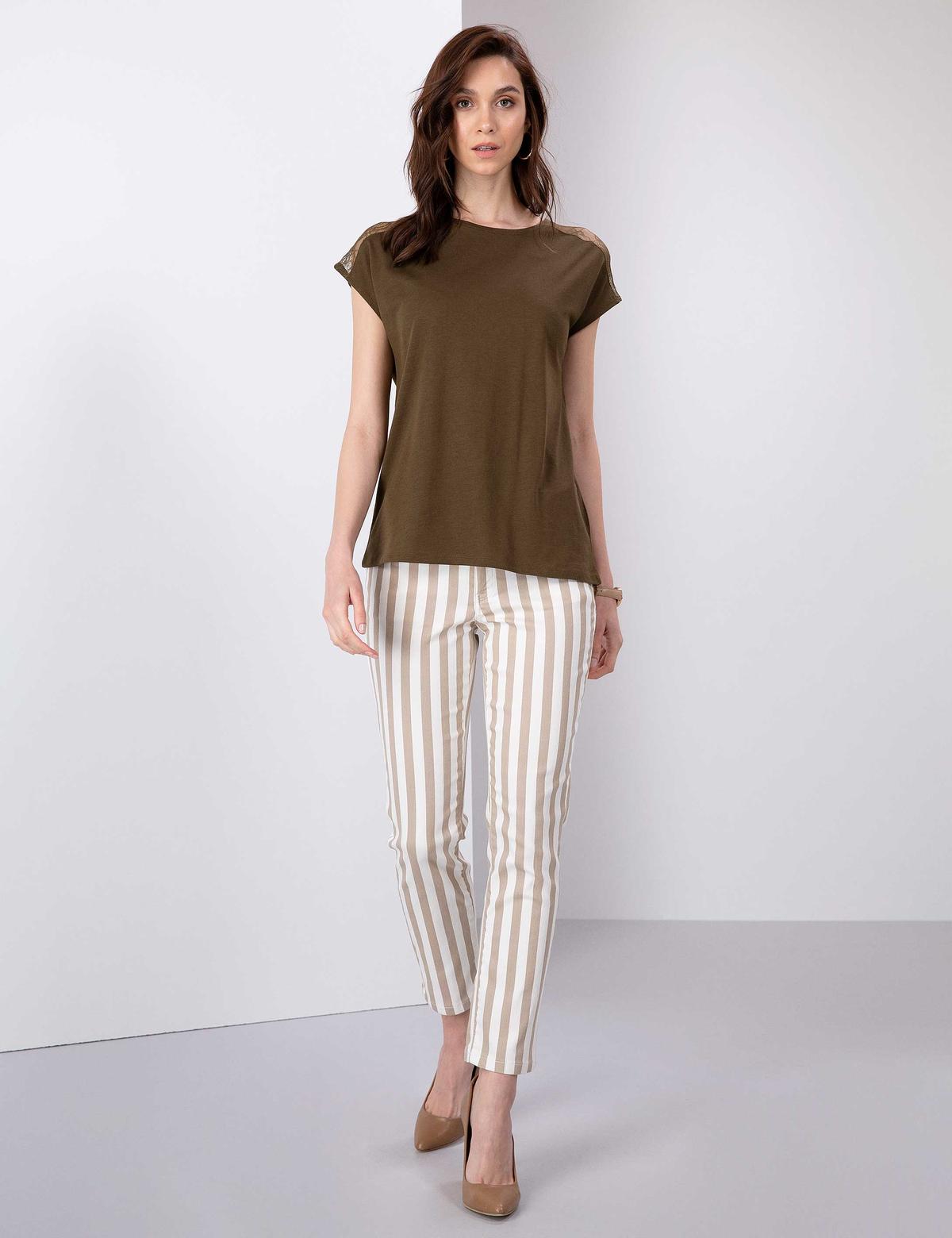 Kahverengi Slim Fit Denim Pantolon