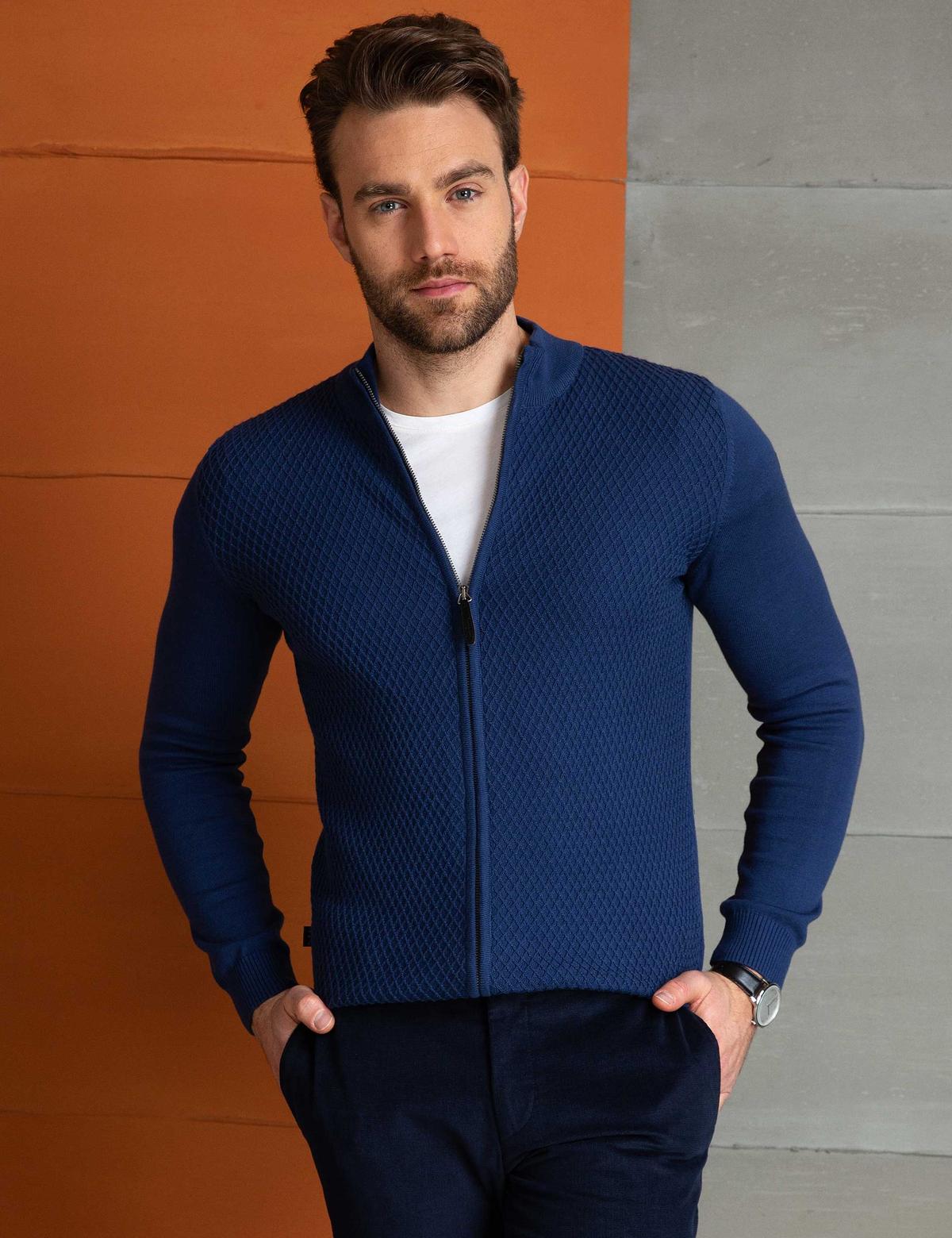 Mavi Slim Fit Triko Hırka