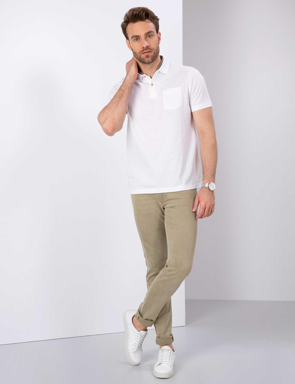 Camel Slim Fit Denim Pantolon