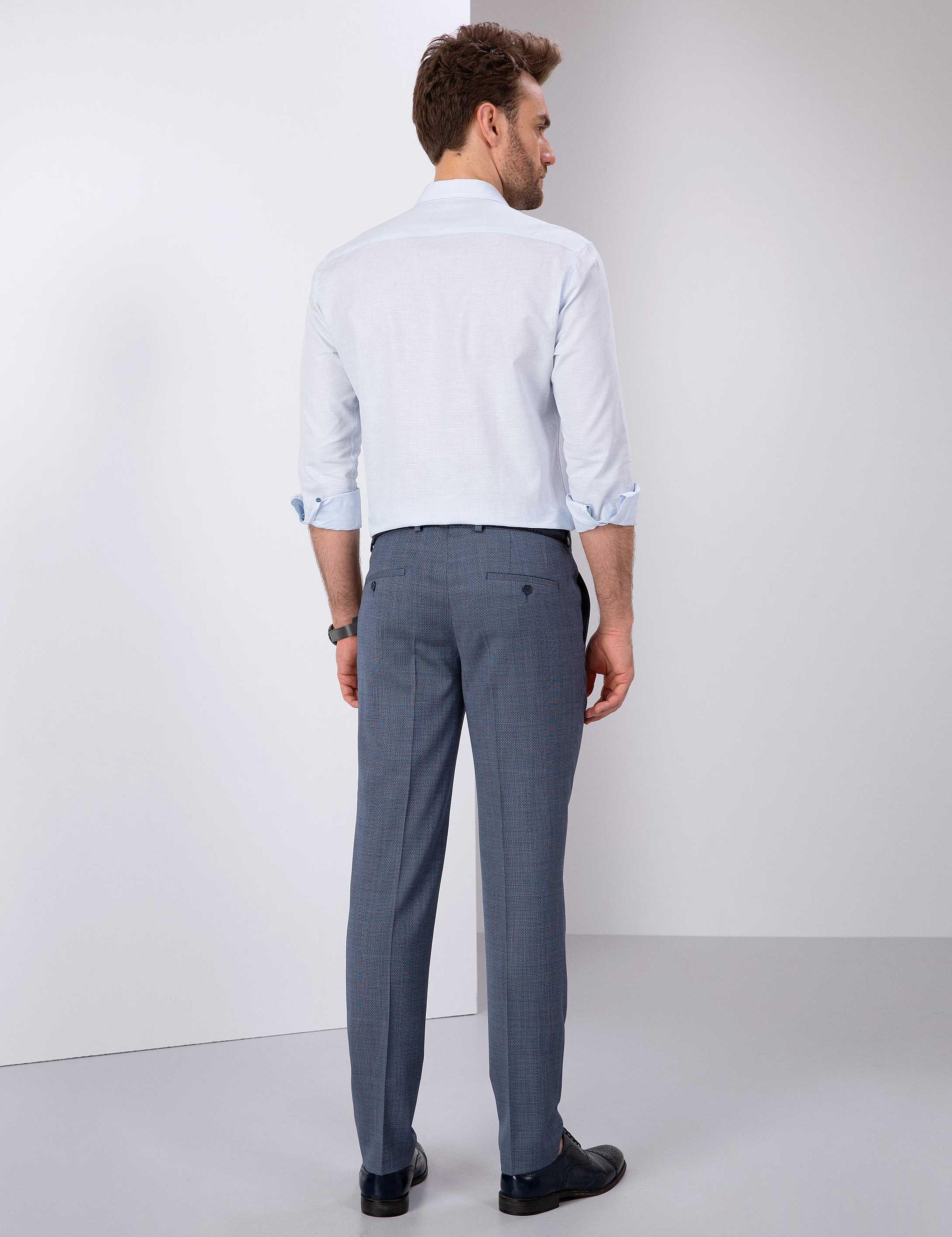 Koyu Mavi Ex. Slim Fit Kumaş Pantolon