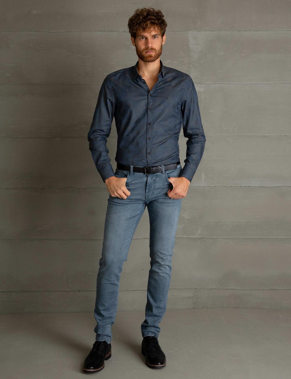 Lacivert Slim Fit Gömlek