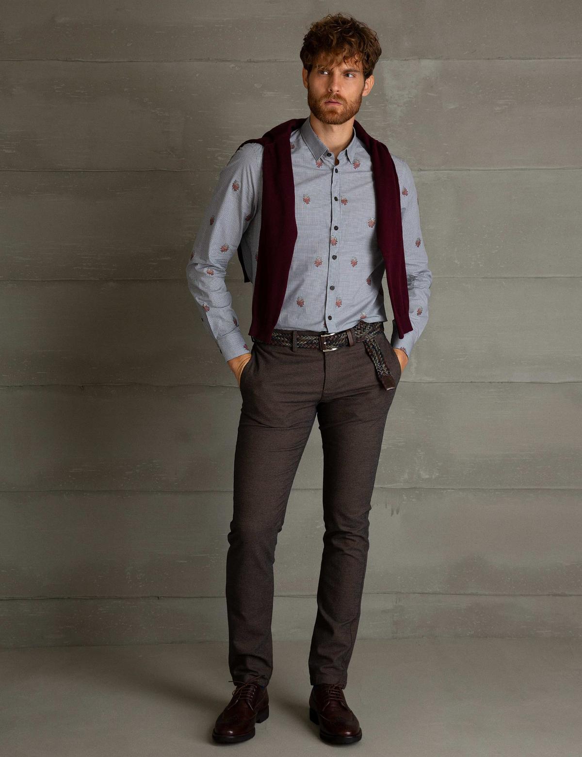 Siyah Slim Fit Uzun Kollu Gömlek