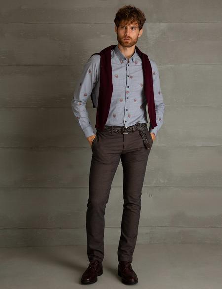 Siyah Slim Fit Uzun Kollu Gömlek