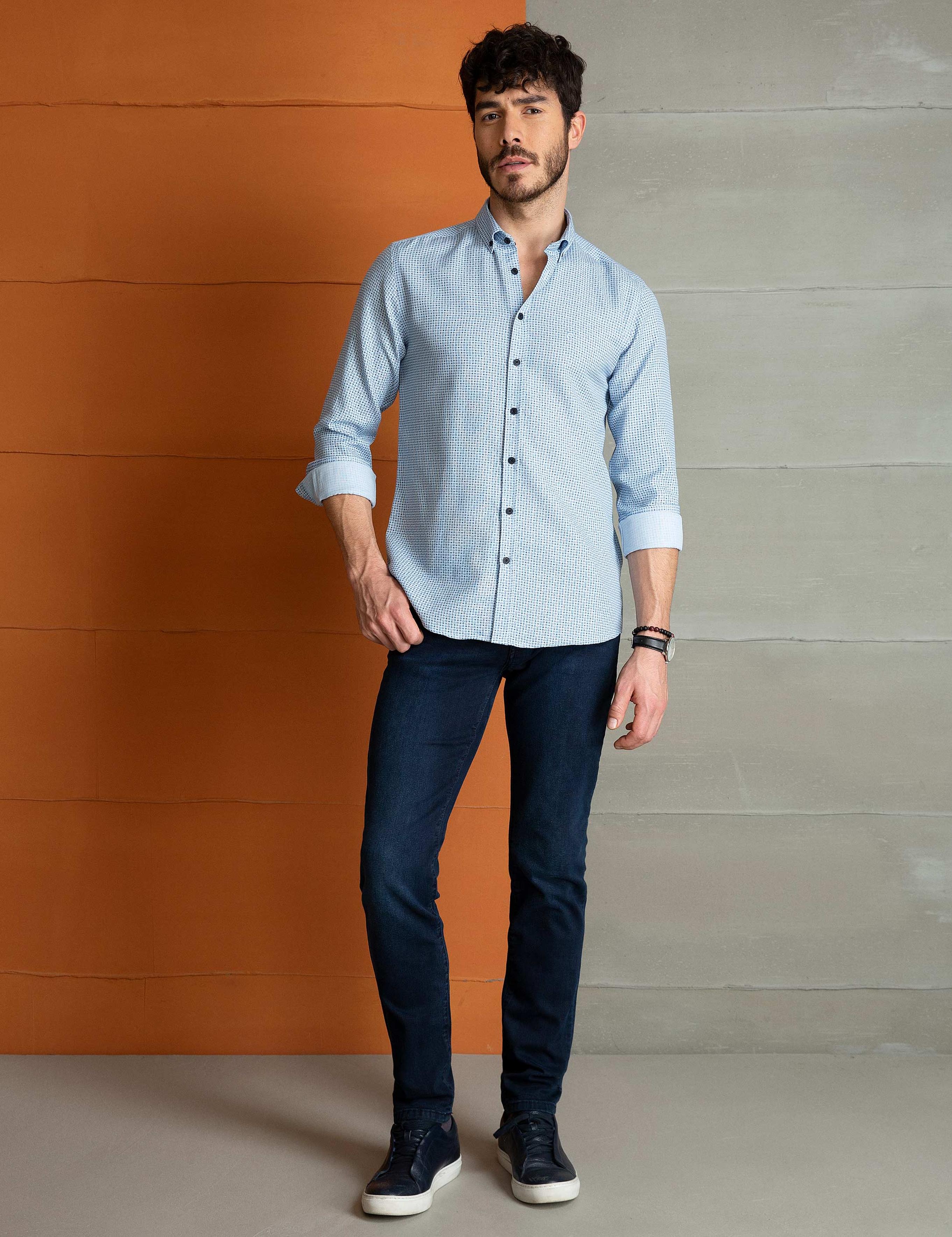 Mavi Slim Fit Gömlek