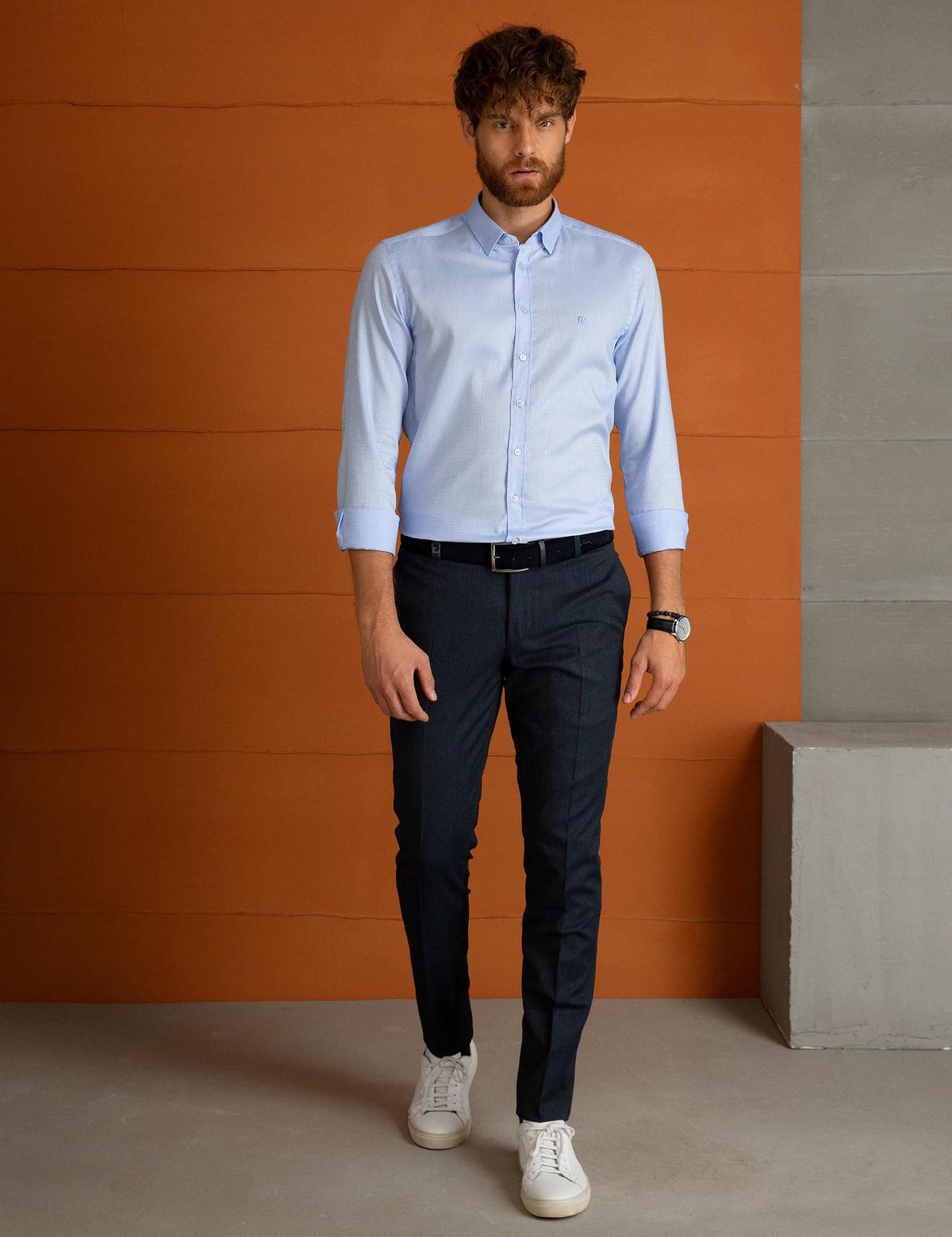 Mavi Slim Fit Gömlek