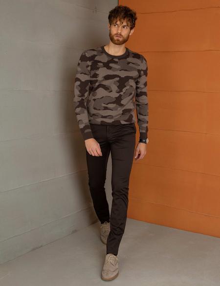 Kahverengi Slim Fit Chino Pantolon