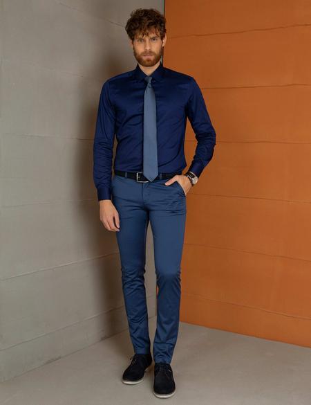 İndigo Slim Fit Chino Pantolon