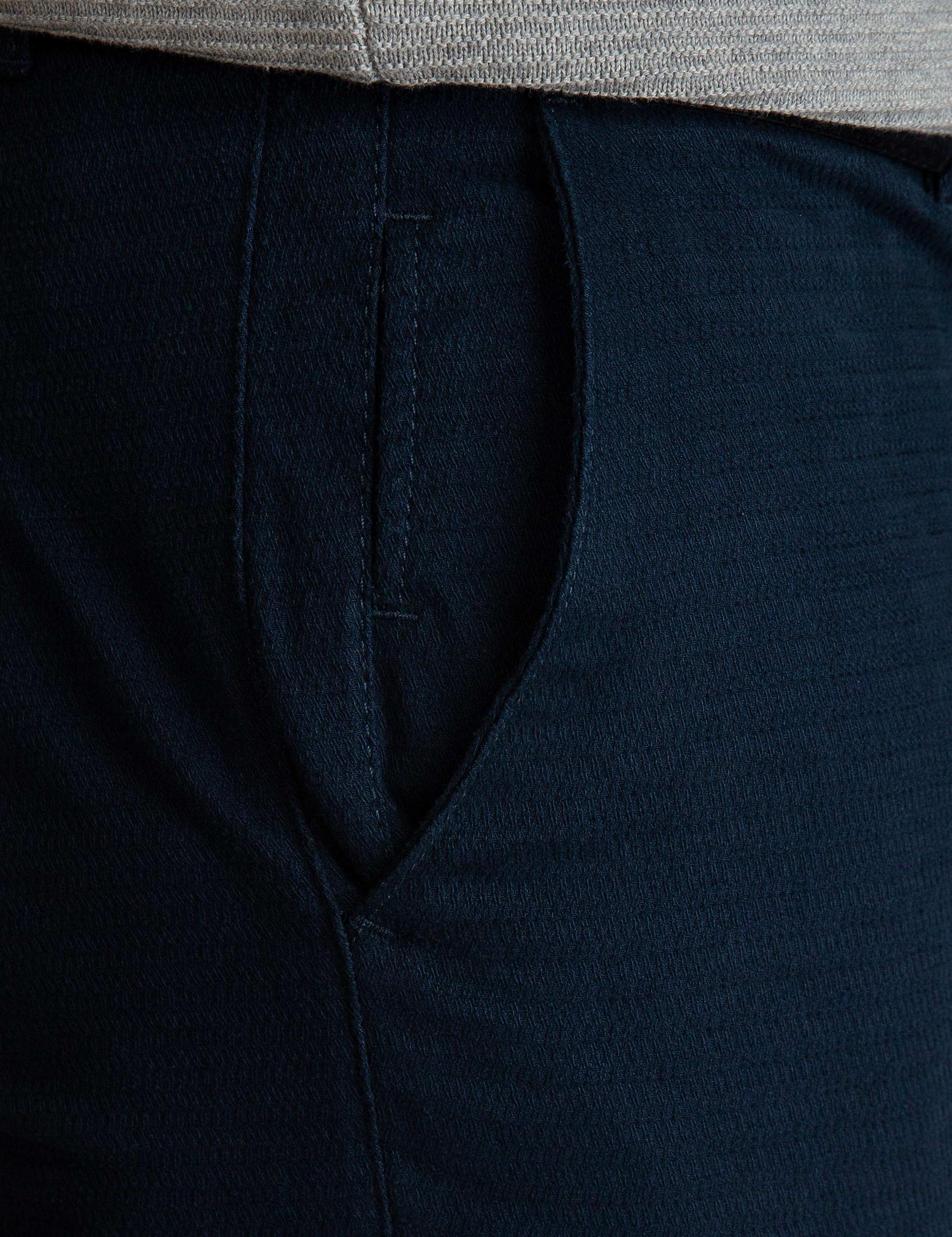 Lacivert Slim Fit Kanvas Pantolon