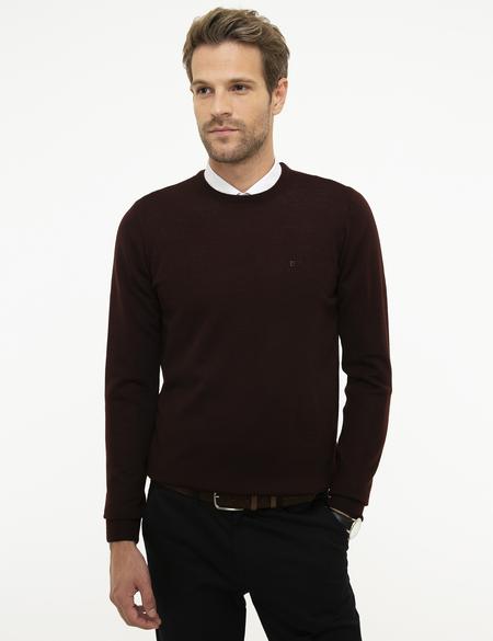 Bordo Slim Fit Basic Kazak