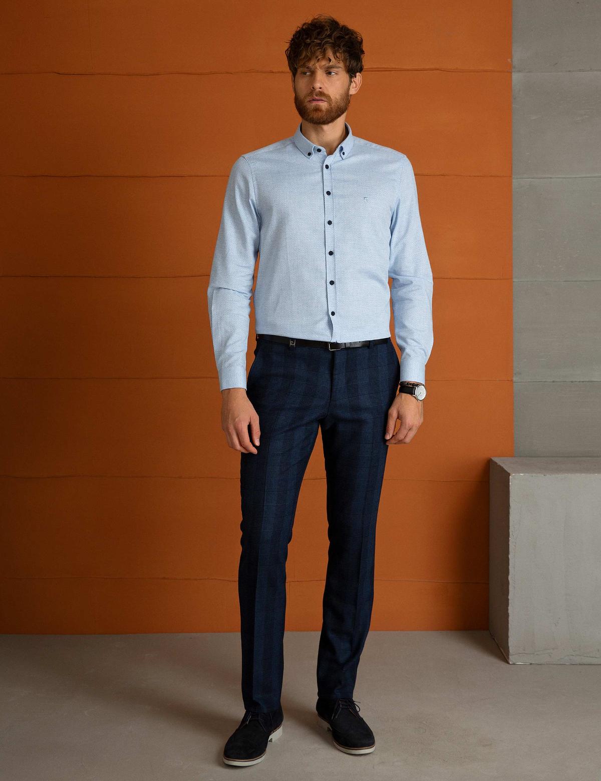 Açık Mavi Slim Fit Gömlek
