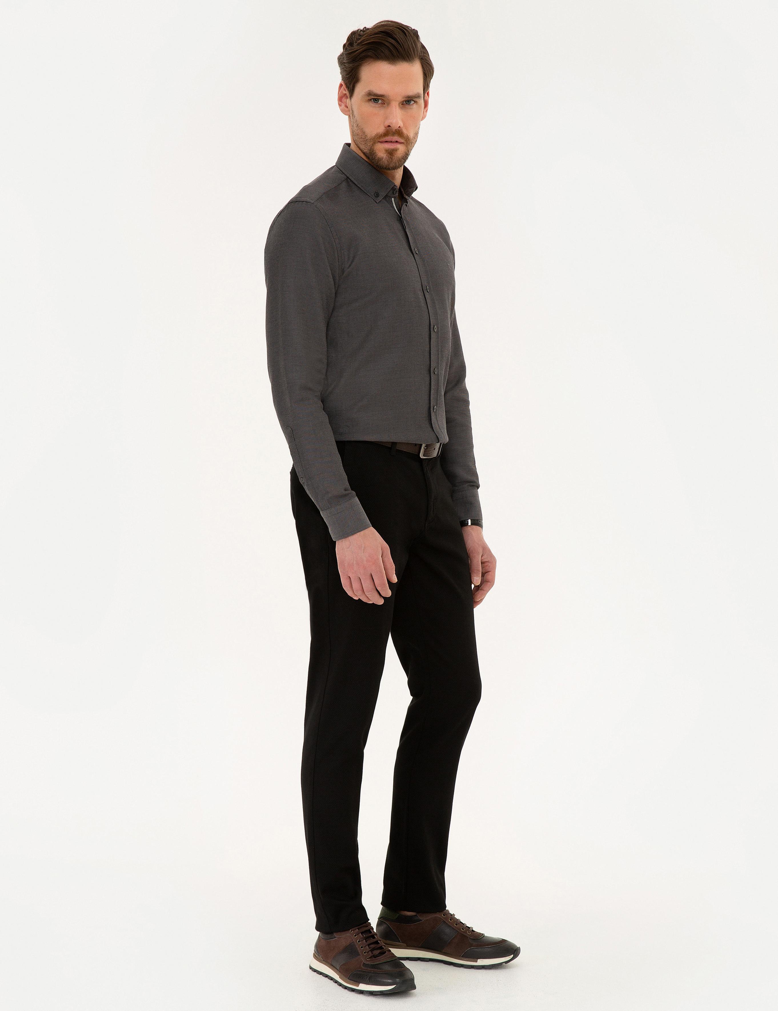 Siyah Slim Fit Chino Pantolon