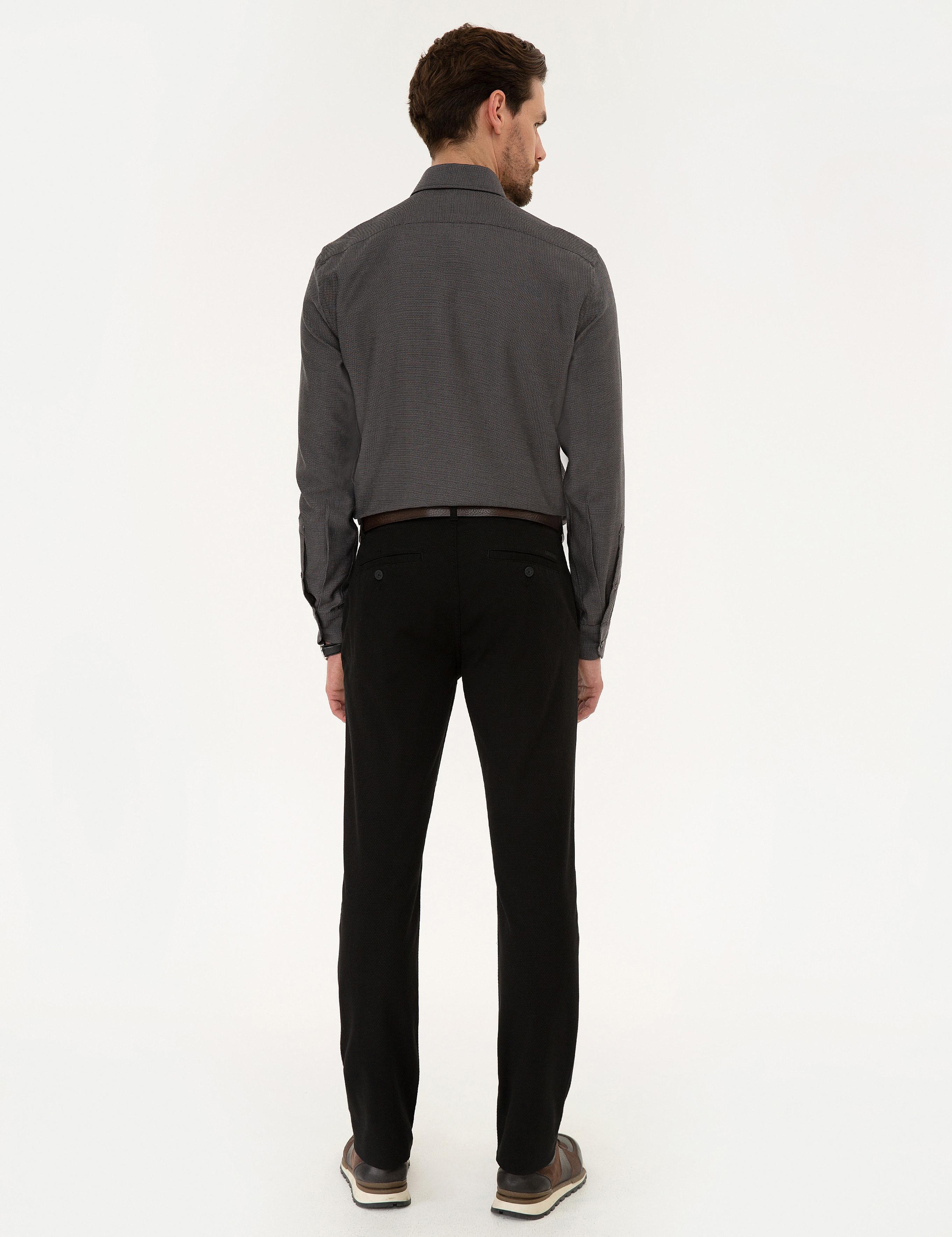 Siyah Slim Fit Chino Pantolon