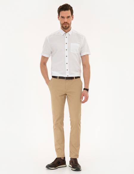 Camel Slim Fit Chino Pantolon