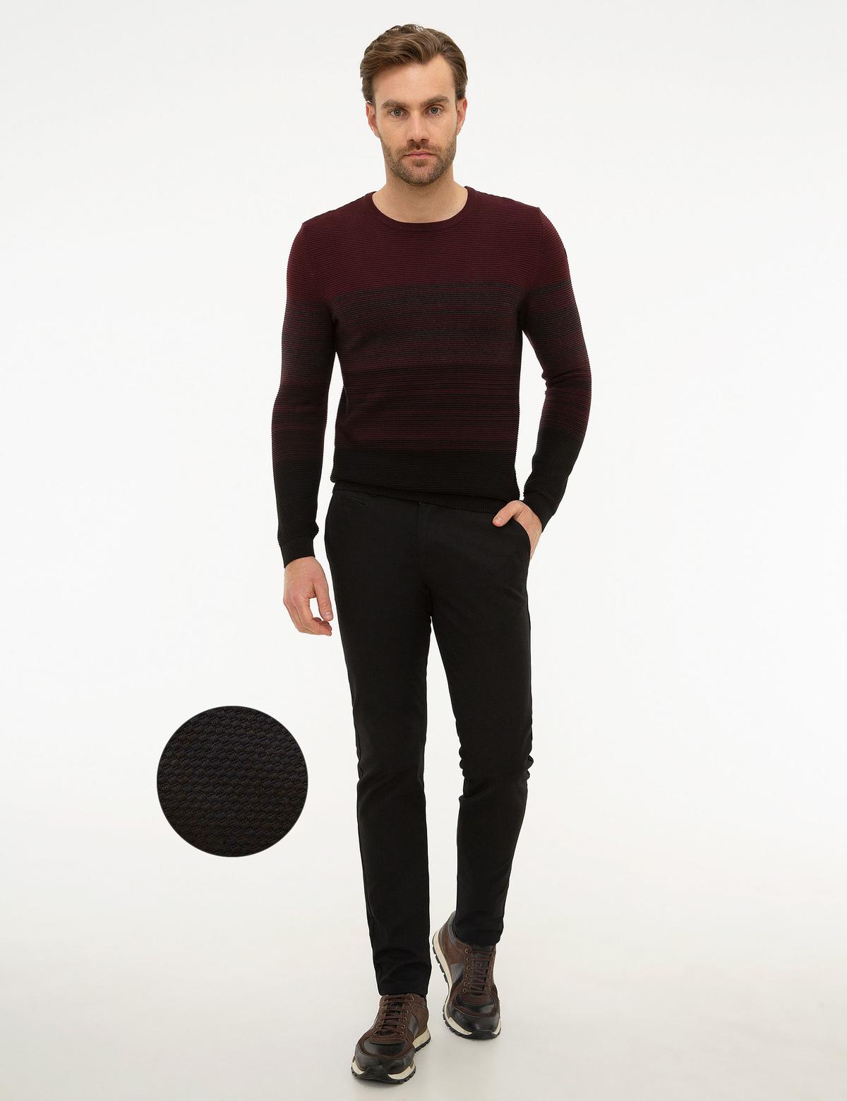 Siyah Slim Fit Chino Pantolon
