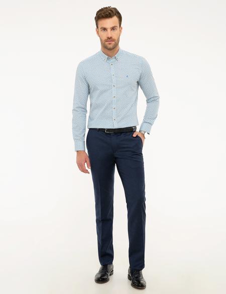 Lacivert Slim Fit Kumaş Pantolon