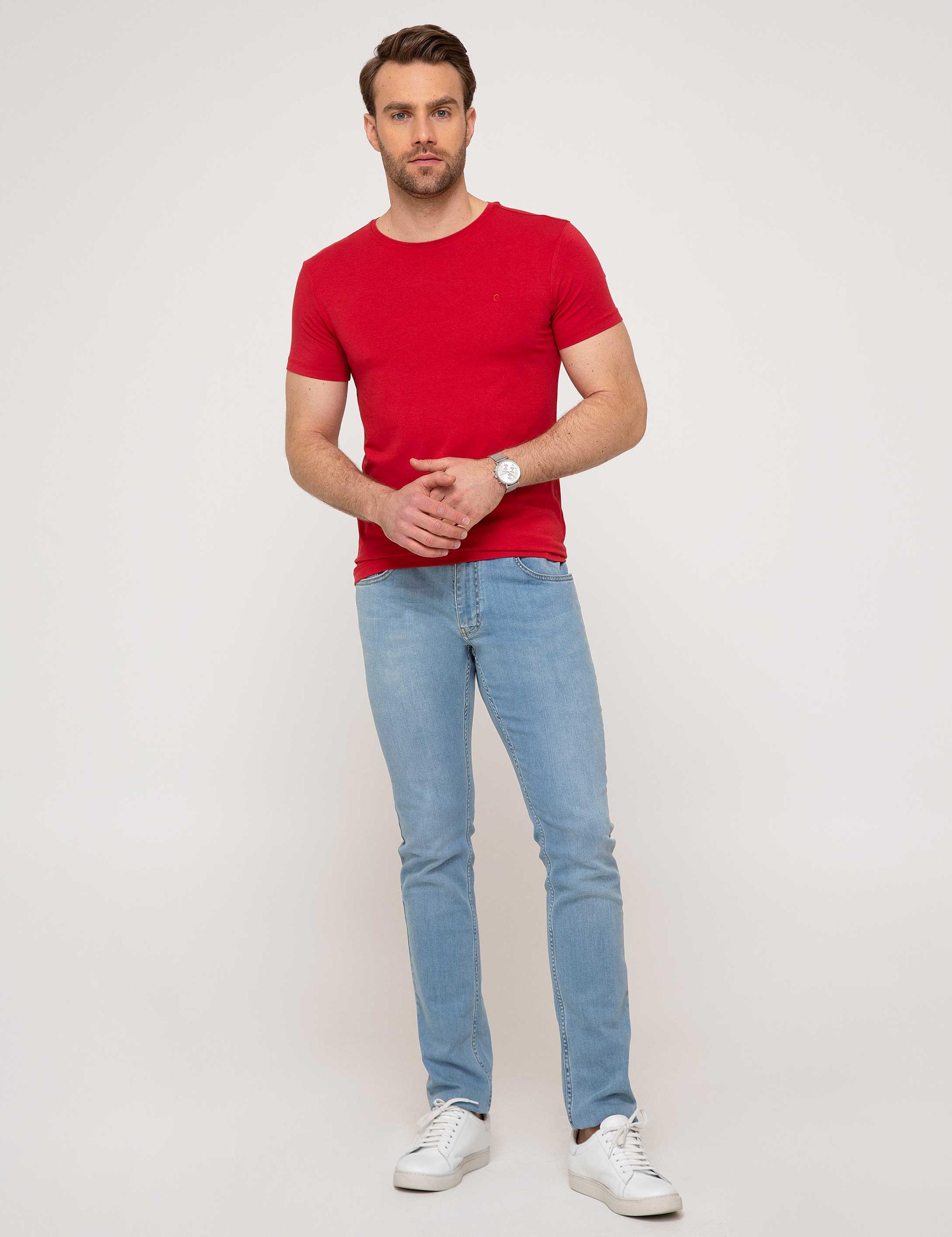 Kırmızı Ex. Slim Fit Basic T-shirt