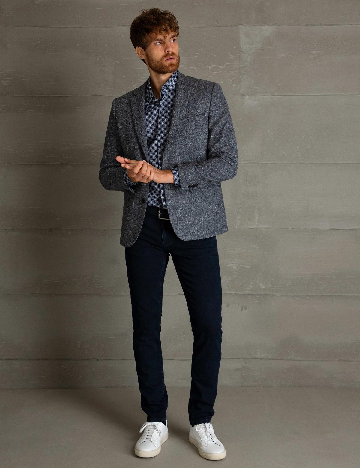 Gri Slim Fit Ceket