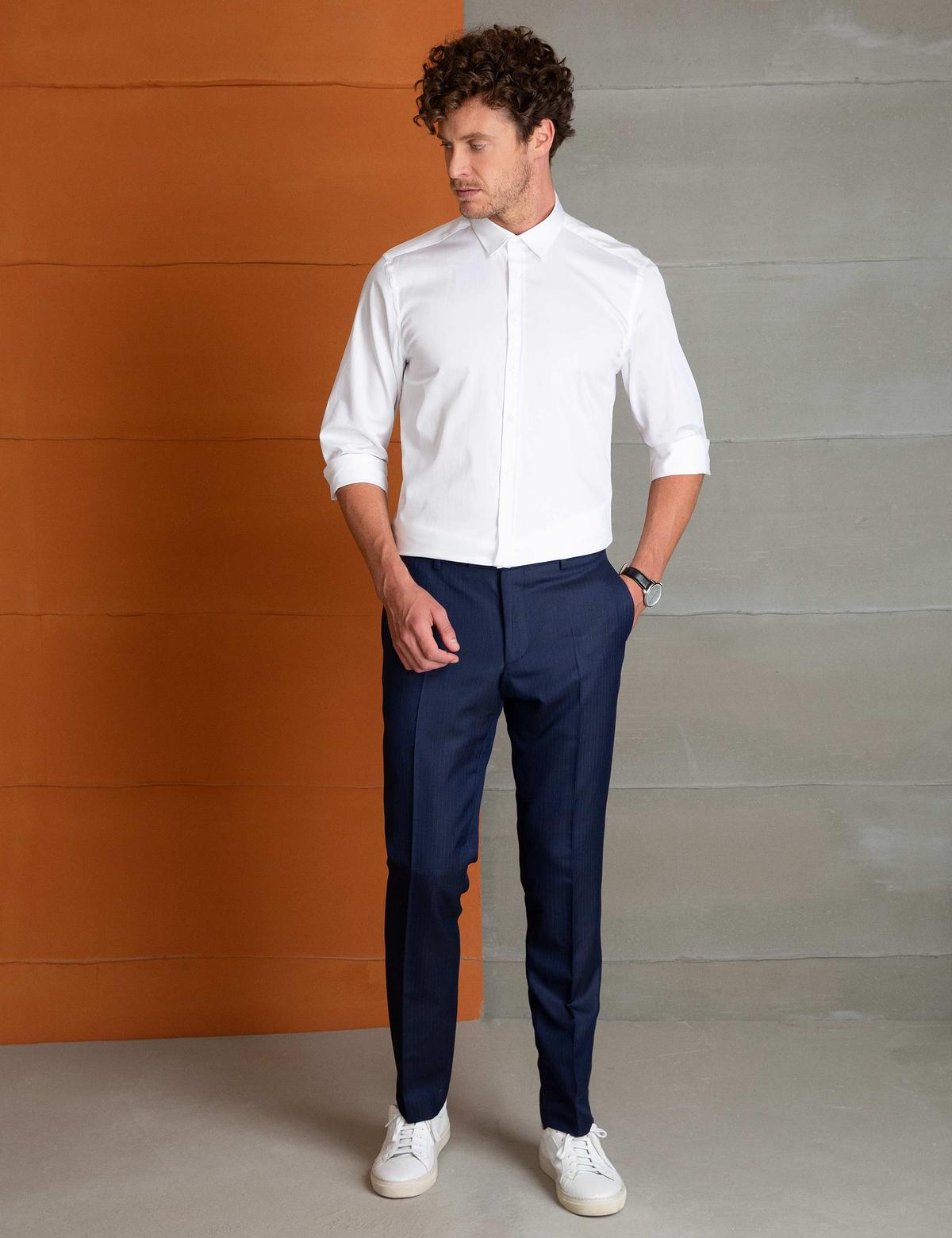 Beyaz Slim Fit Gömlek