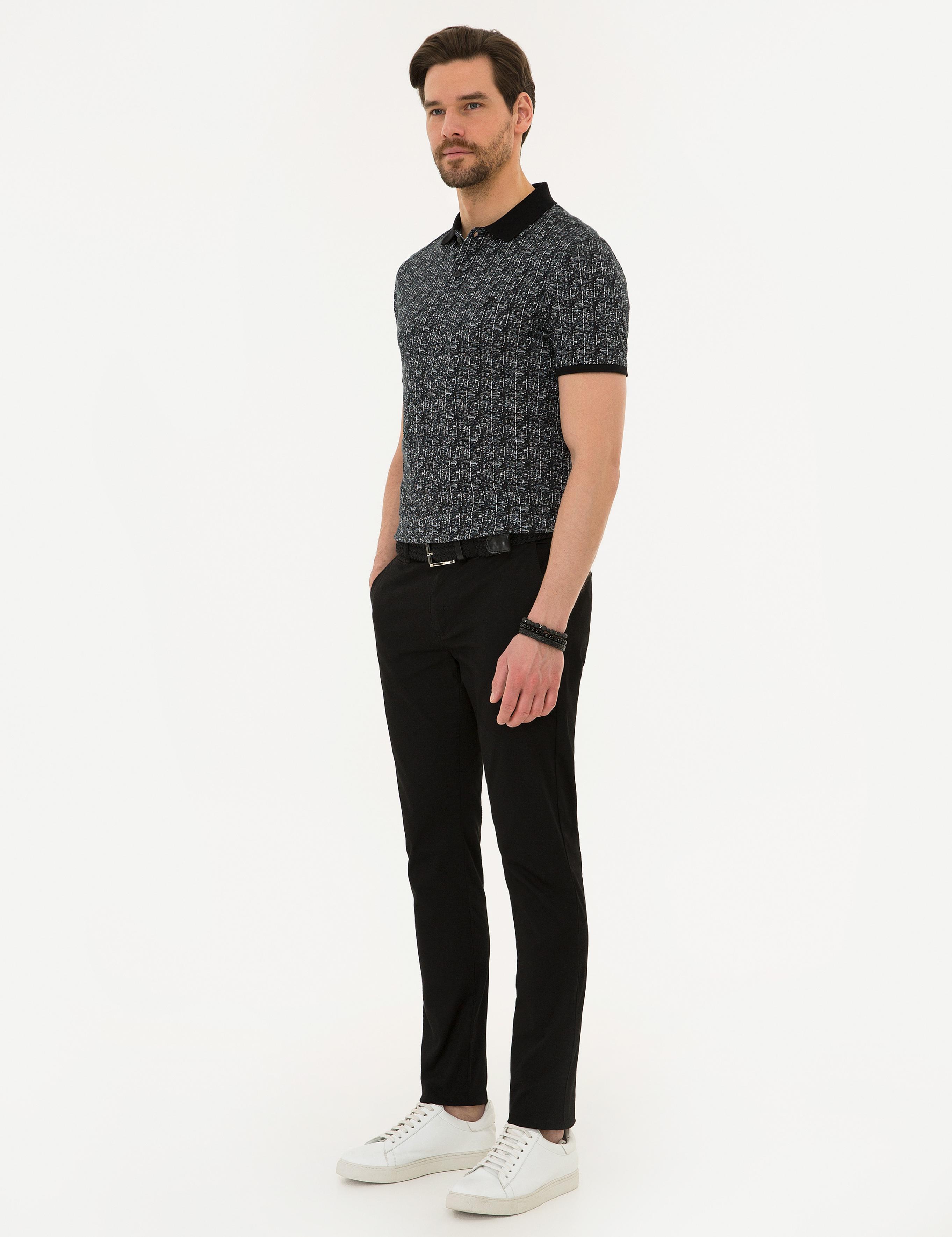 Siyah Slim Fit Chino Pantolon