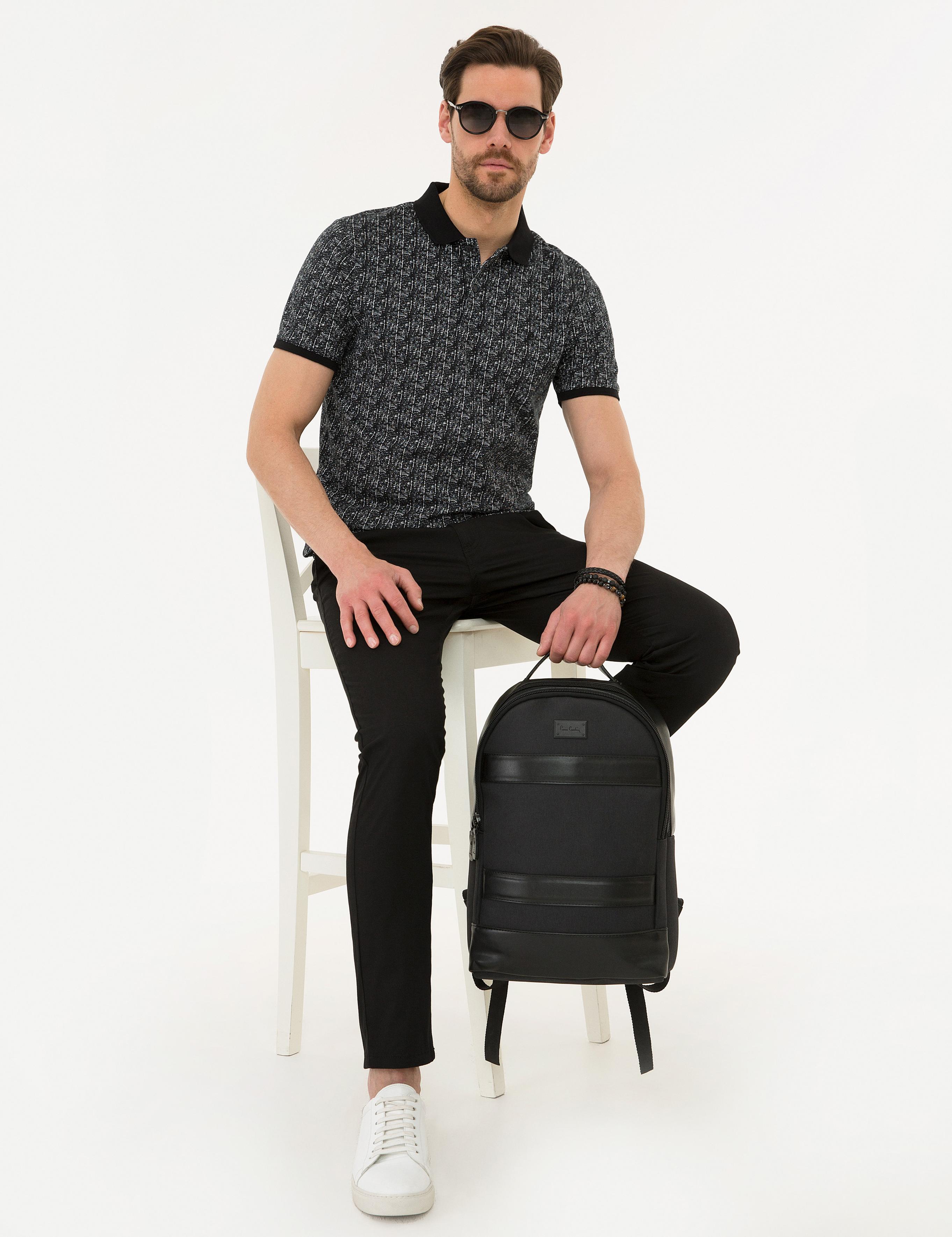 Siyah Slim Fit Chino Pantolon