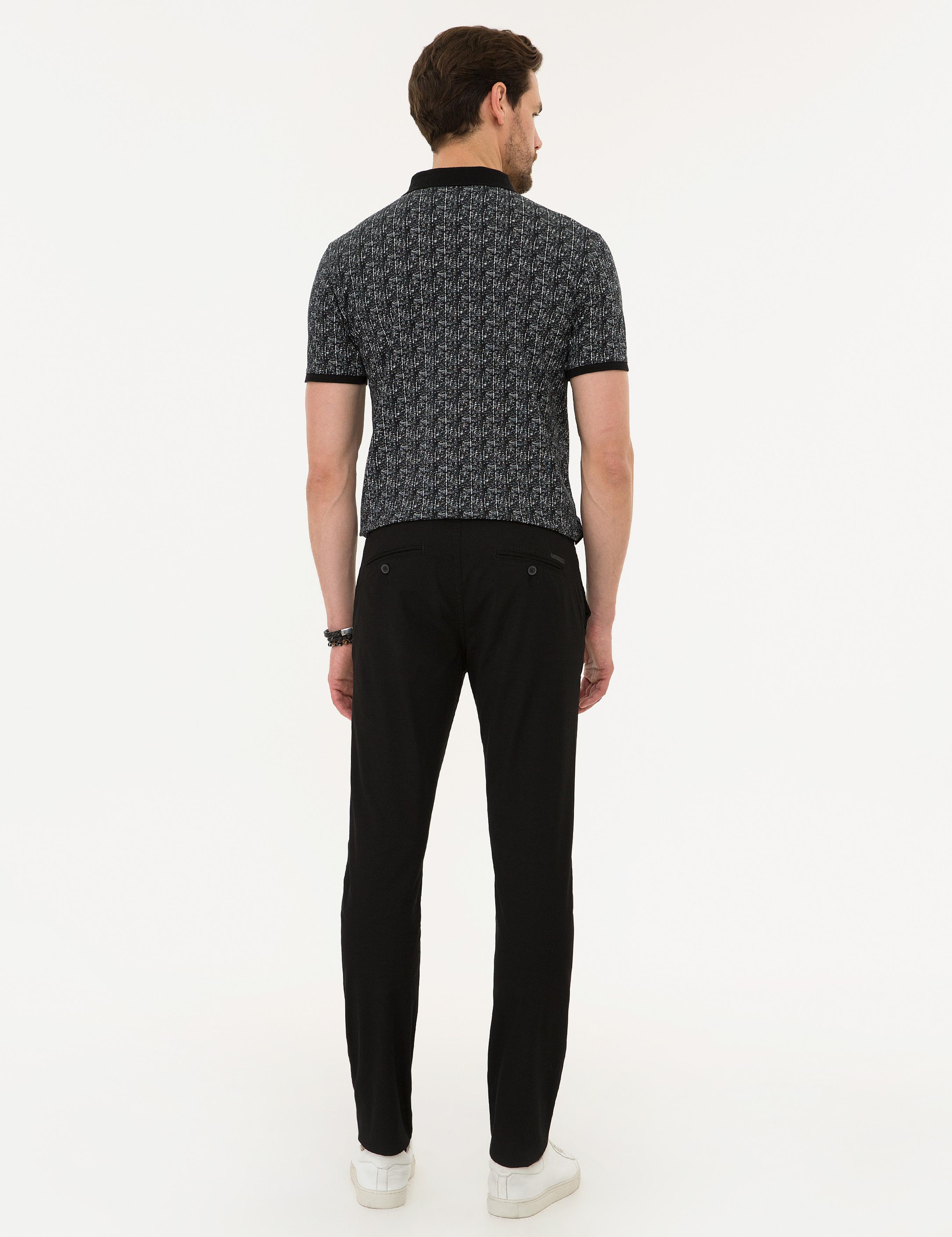 Siyah Slim Fit Chino Pantolon