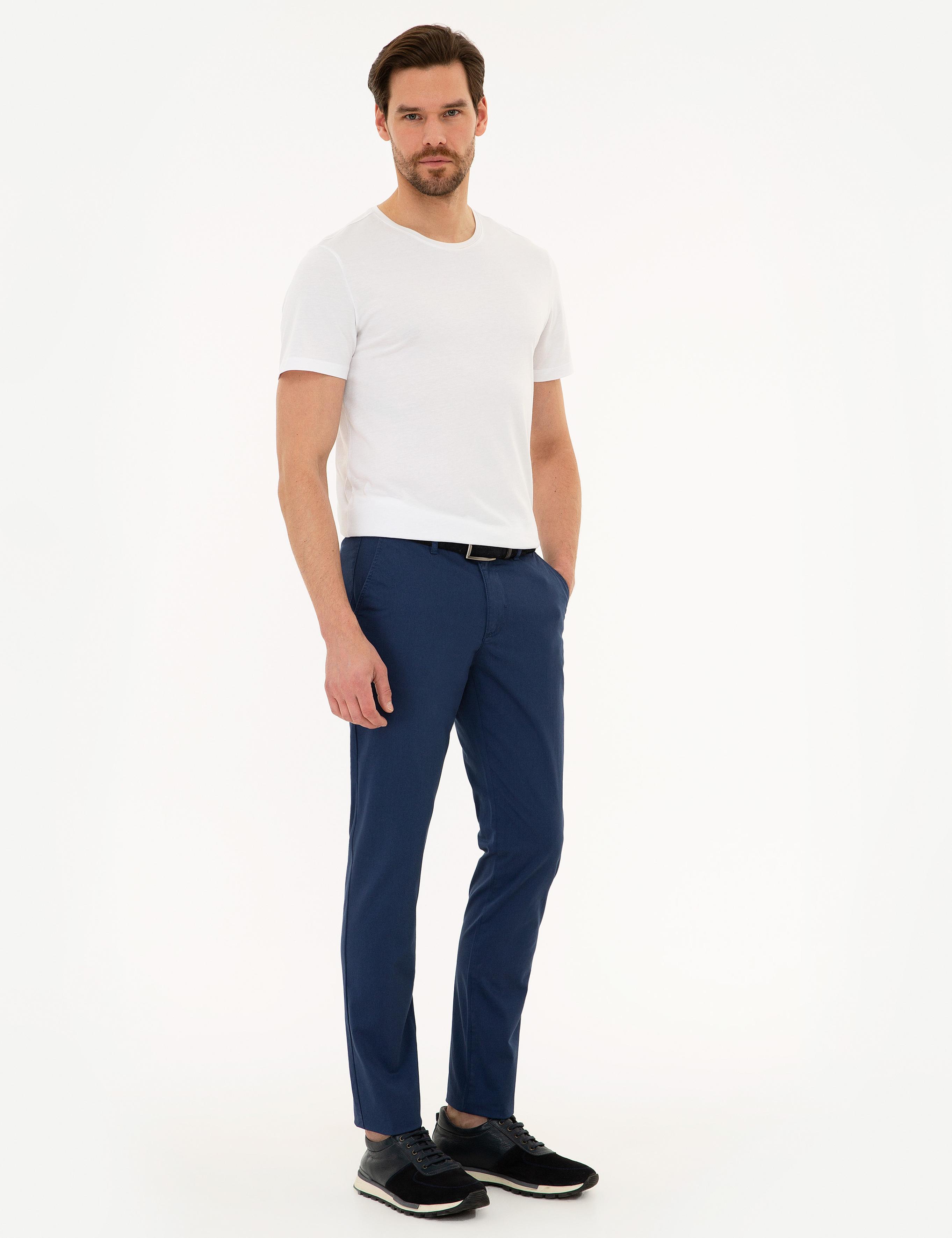 İndigo Slim Fit Kanvas Pantolon