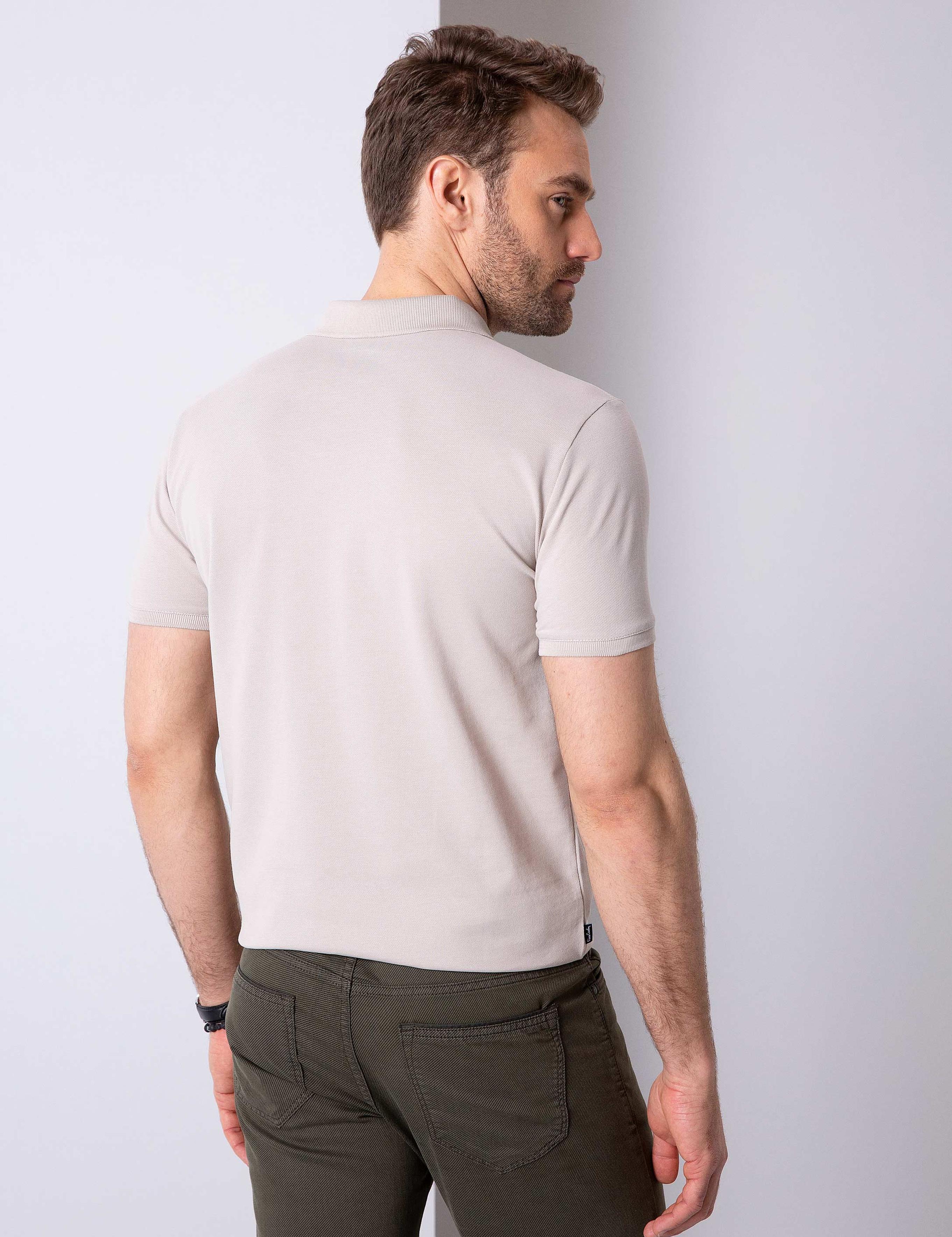 Taş Slim Fit Polo Yaka Basic T-shirt